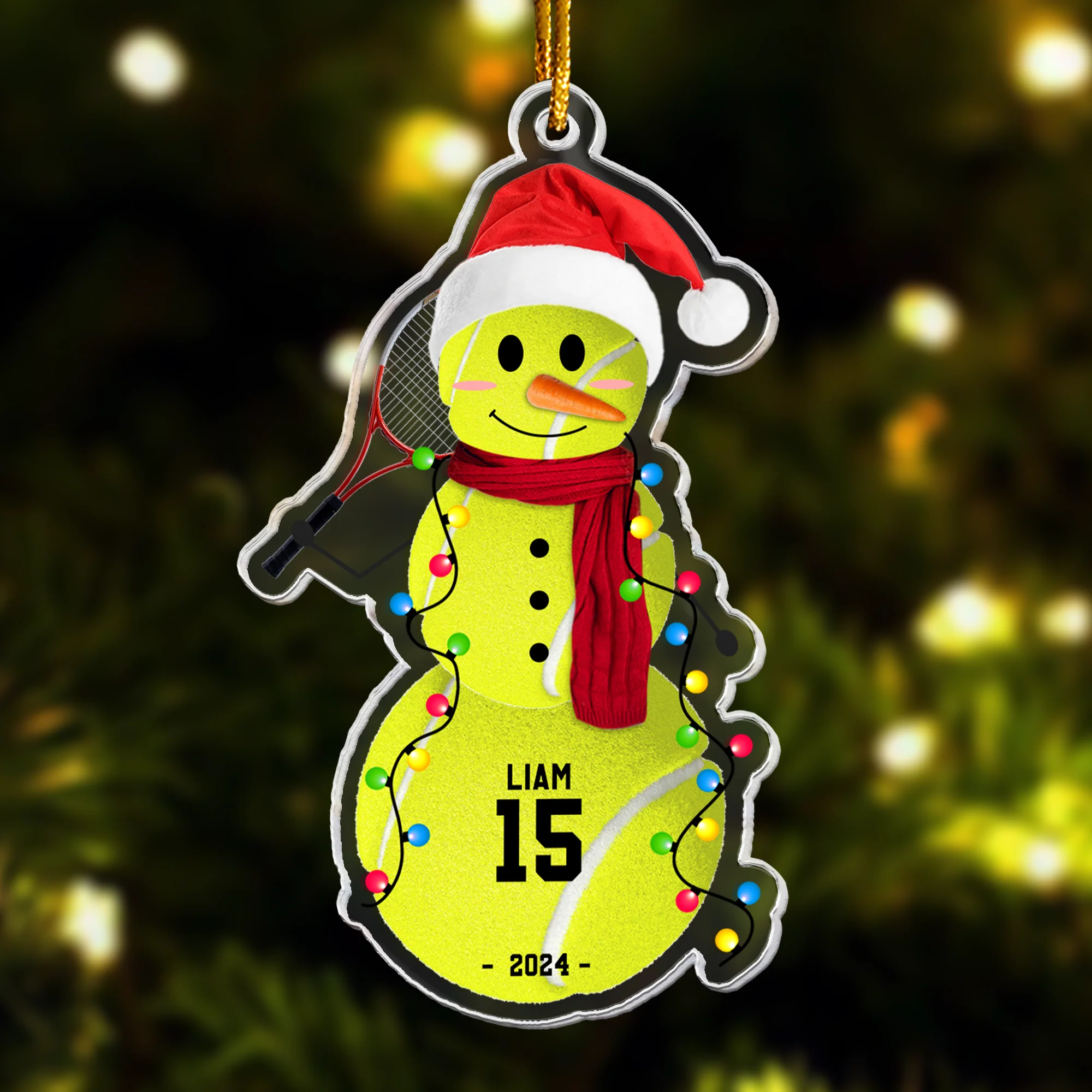 Baseball Snowman - Gifts For Players, Team, Boys - Personalized Acrylic Ornament - Image 6
