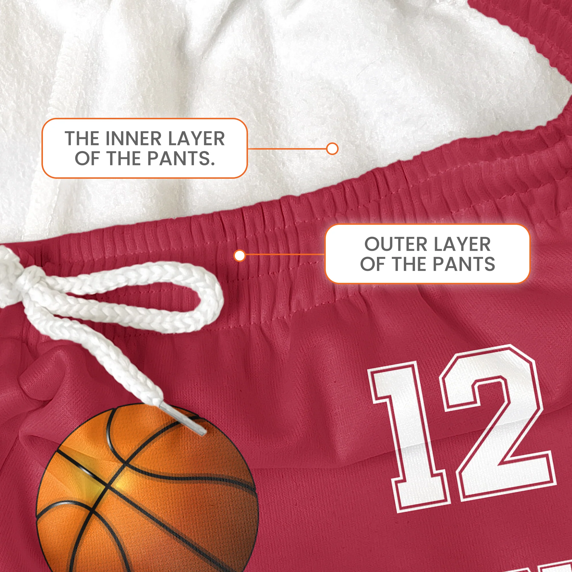 Basketball Custom Name, Number - Personalized Sweatpants - Lounge Pants With Pockets, Custom Pajama Pants, Jogger Sweatpants, Gift For Son, Gift for Him - Image 9