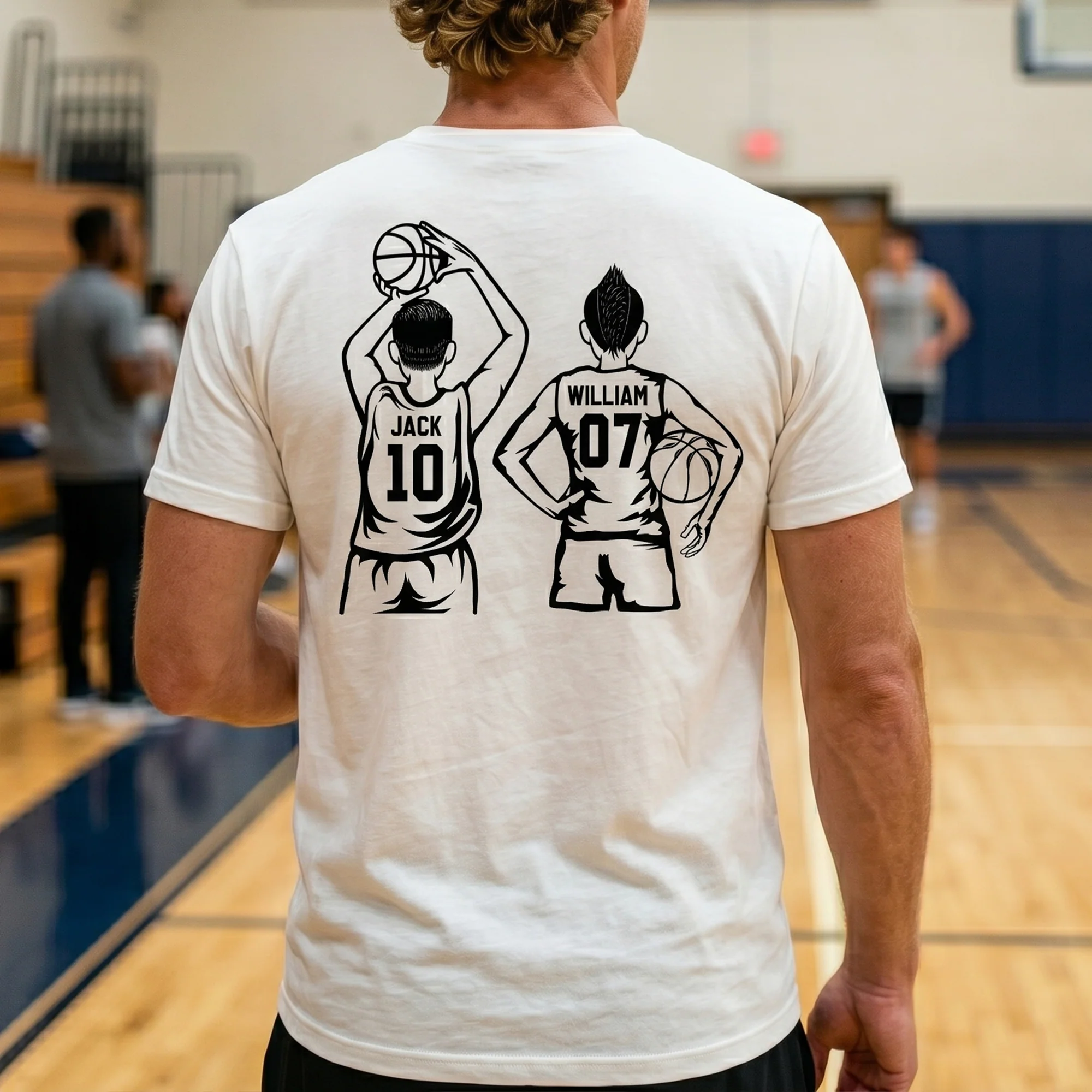 Basketball Dad, Daddy, Grandpa - Personalized Shirt - Image 5