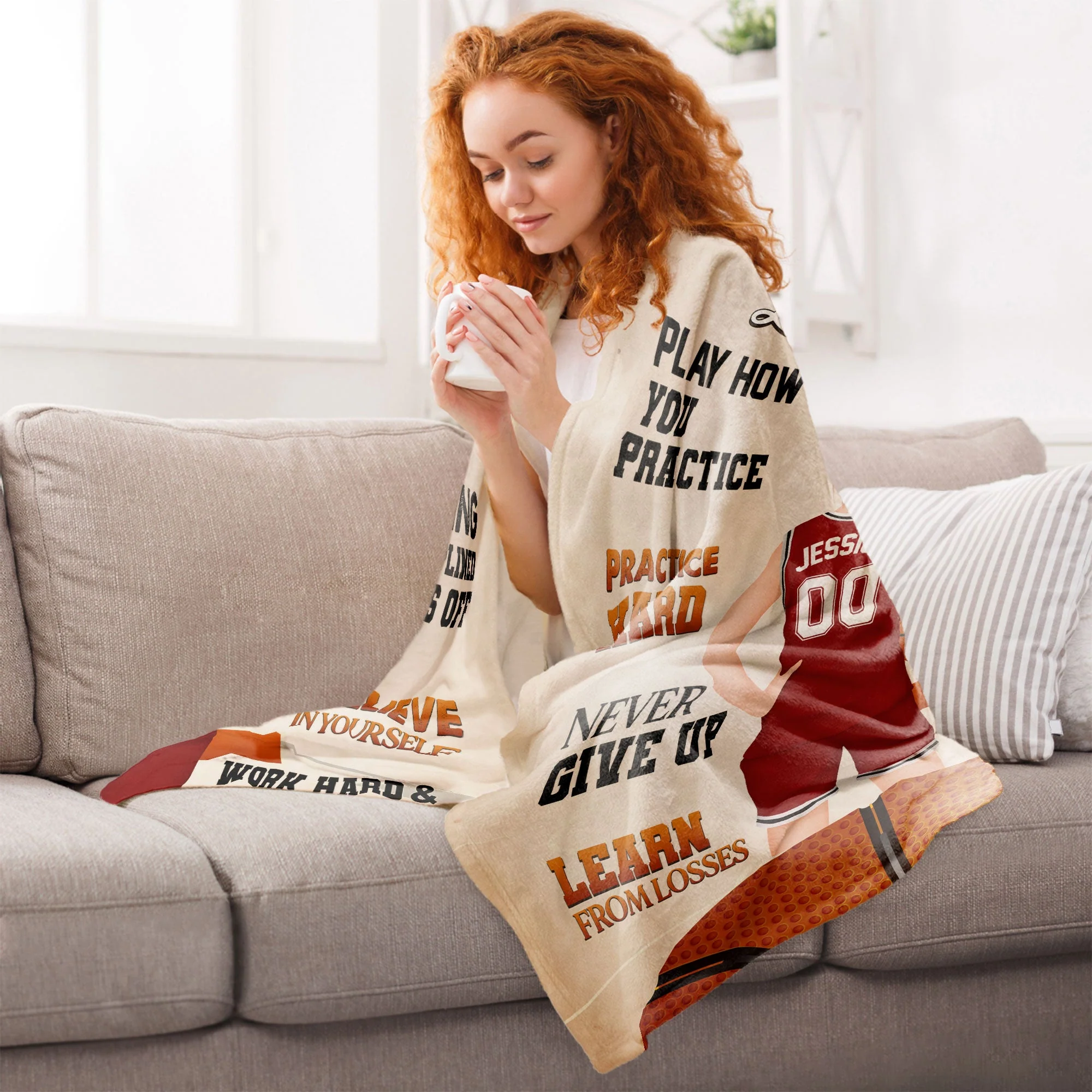 Basketball Life Lessons - Personalized Blanket - Birthday Gift For Basketball Girls, Friends, Daughters, Sisters - Image 5