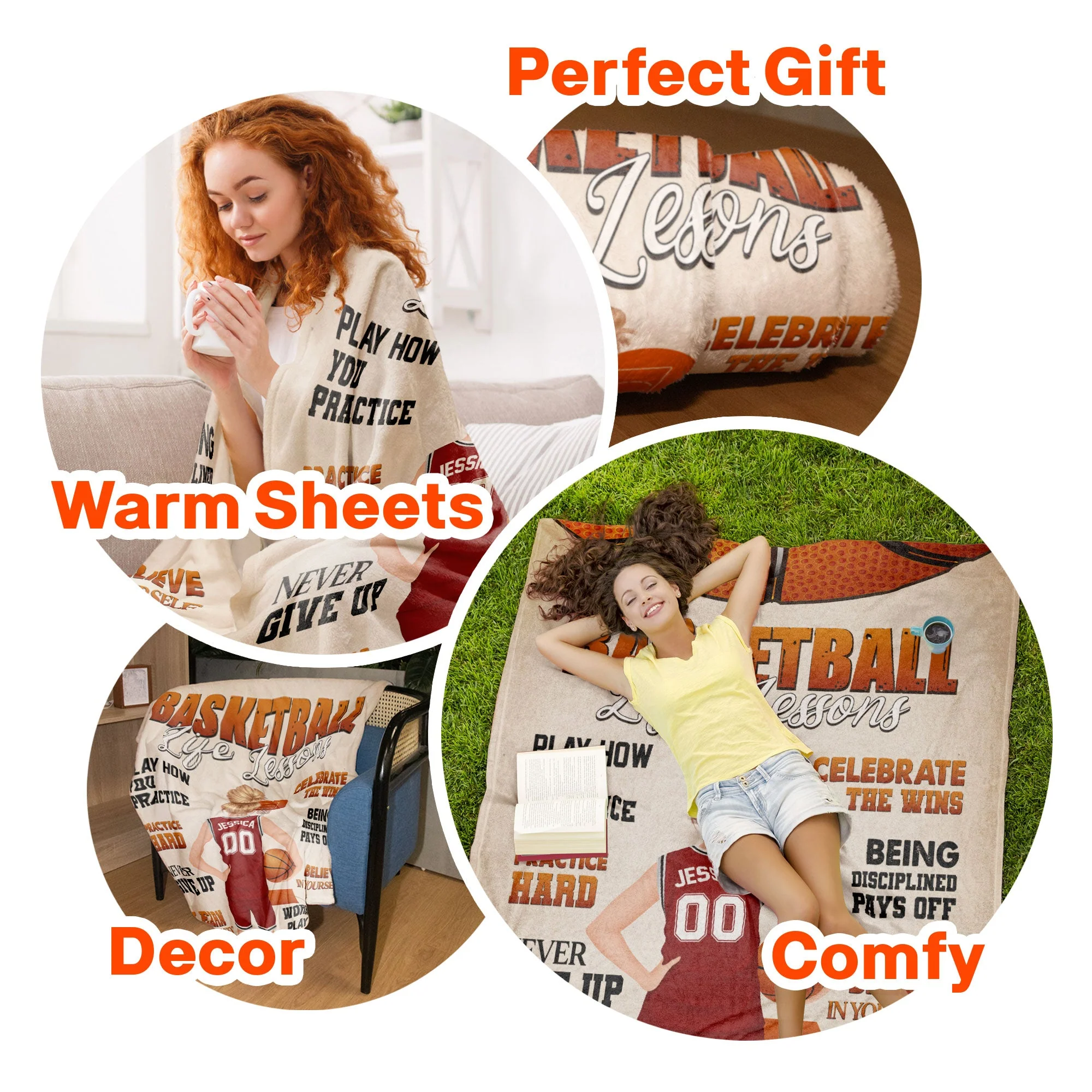 Basketball Life Lessons - Personalized Blanket - Birthday Gift For Basketball Girls, Friends, Daughters, Sisters - Image 6