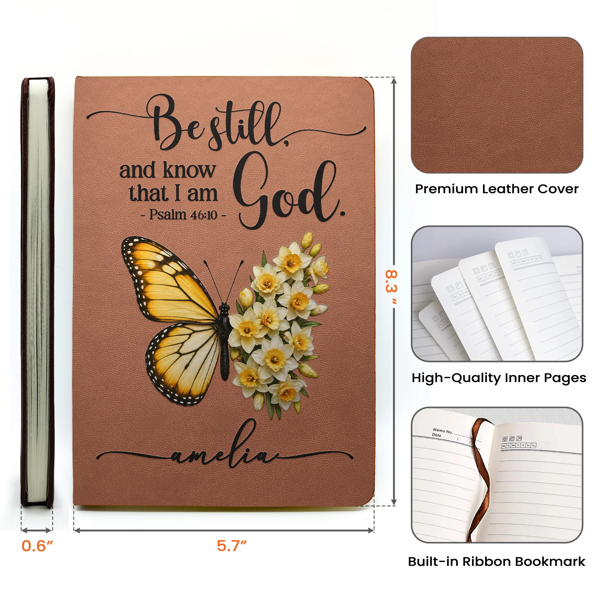 Be Still And Know That I Am God Bible Study Prayer Journal - Personalized Journal - Image 6