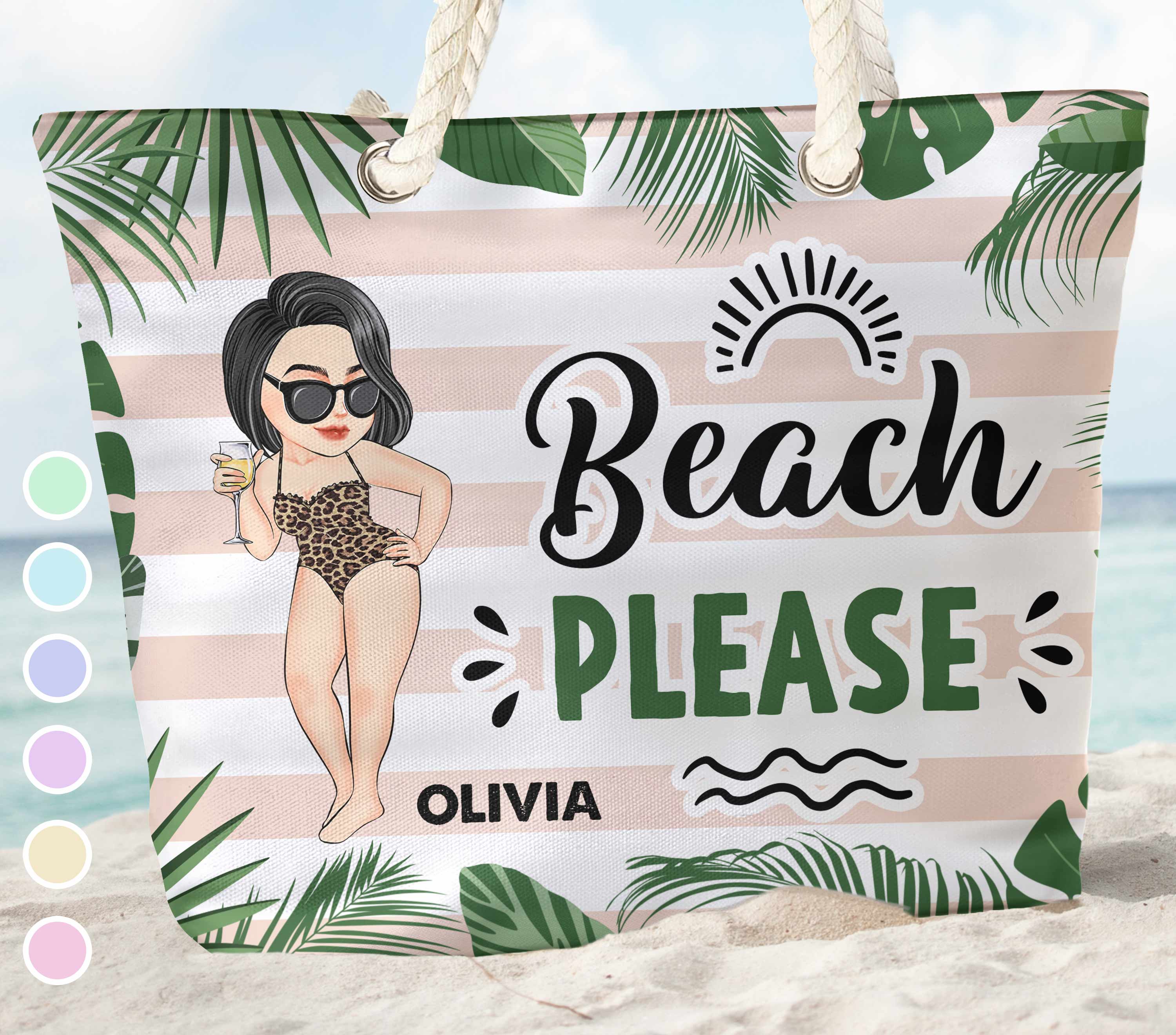 Beach Please - Personalized Beach Bag - Image 2