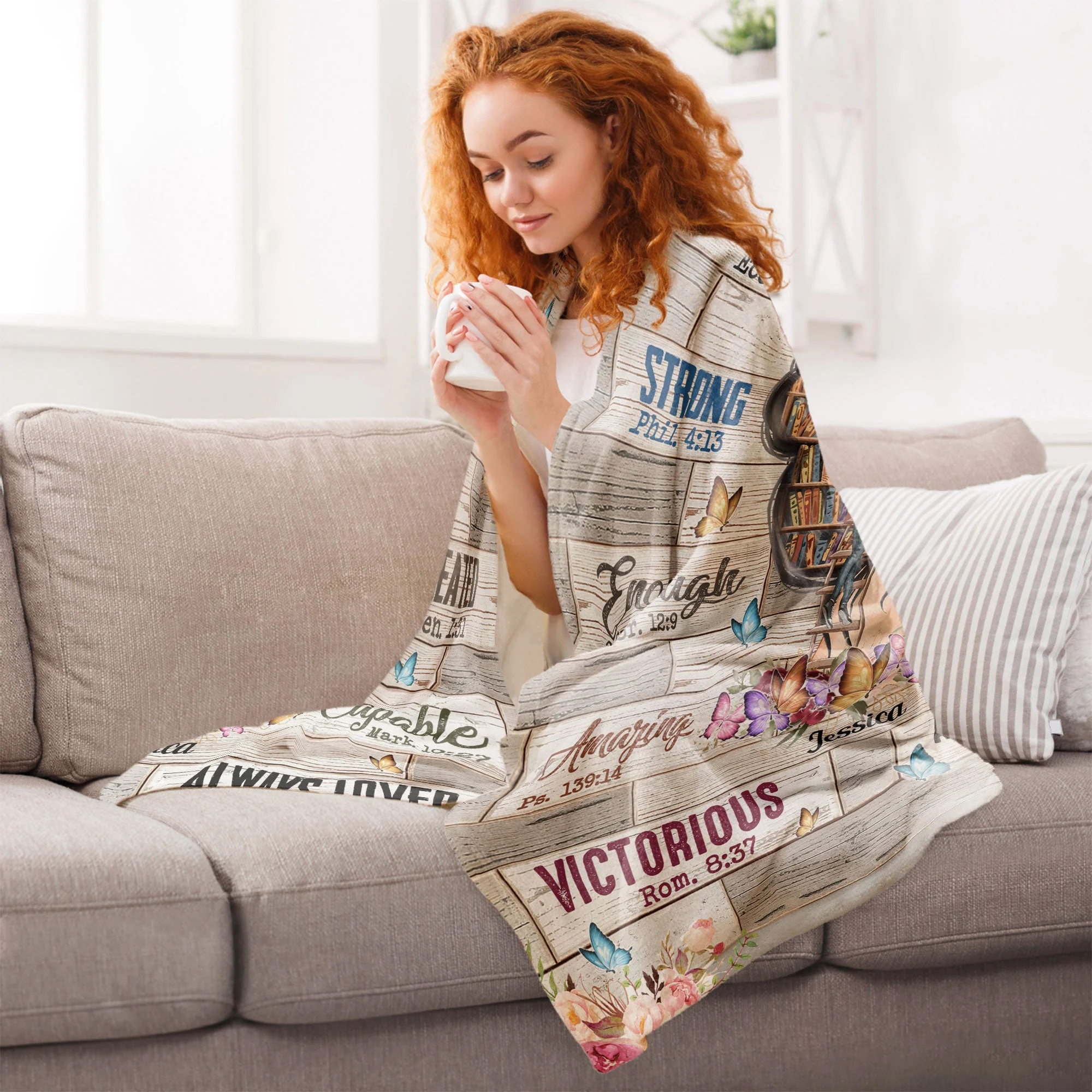 Beautiful Victorious Chosen - Personalized Blanket - Image 5