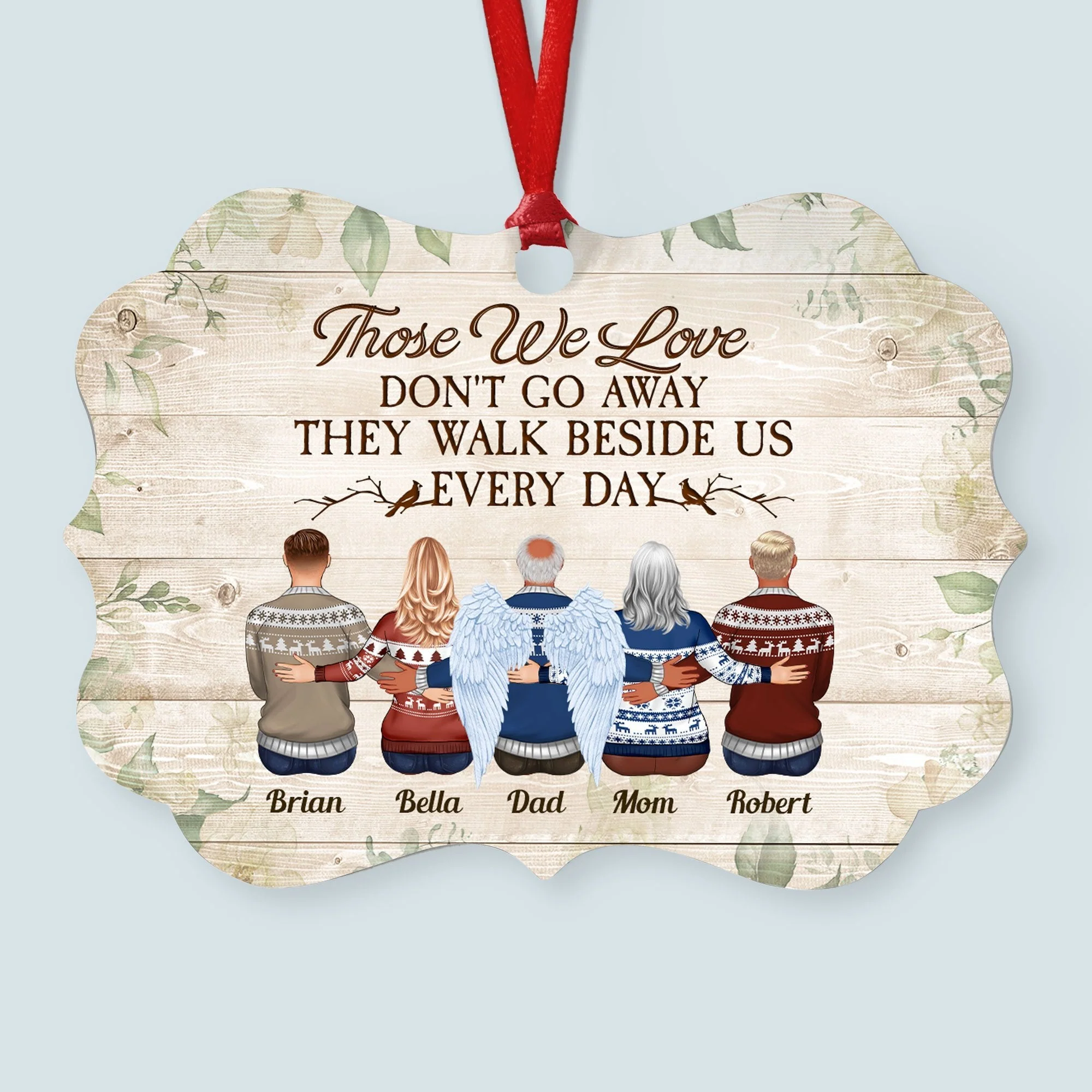 Because Someone We Love Is In Heaven - Personalized Memorial Ornament - Image 2