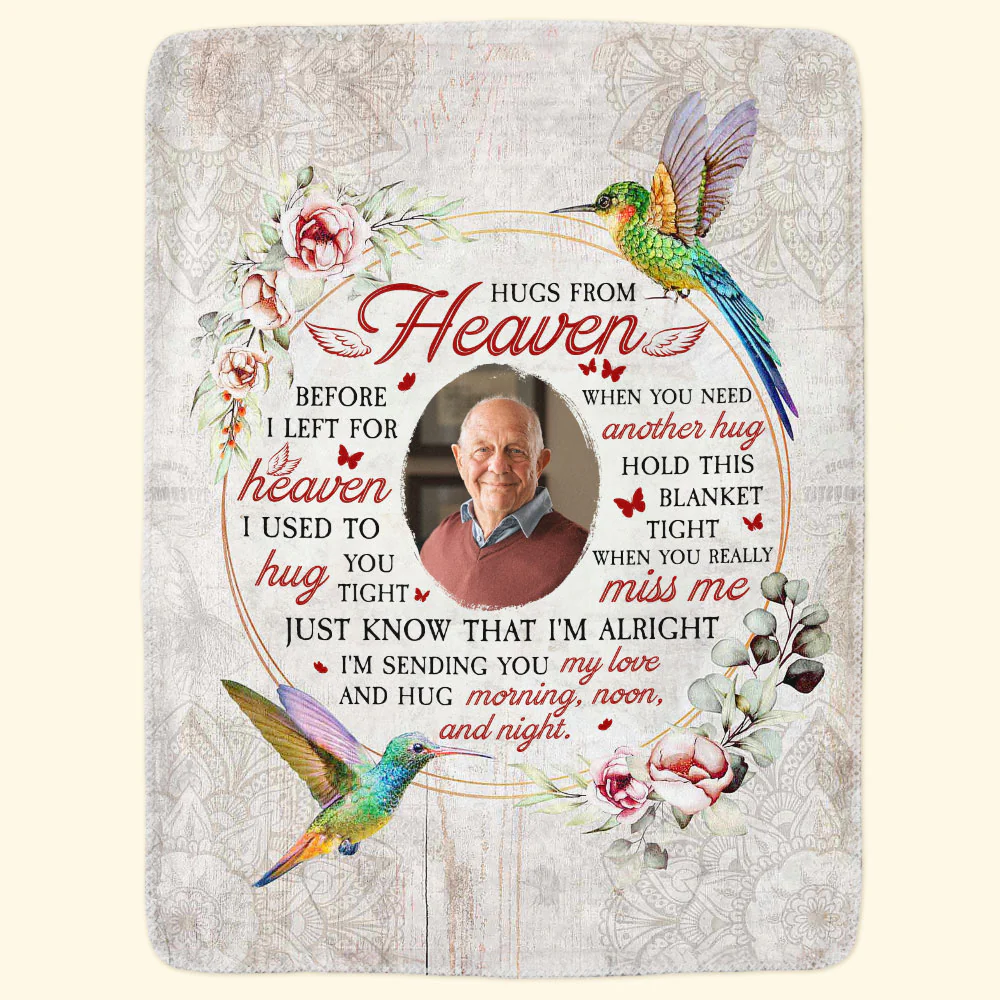 Before I Left For Heaven - Memorial Gift - Personalized Photo Blanket - Image 7