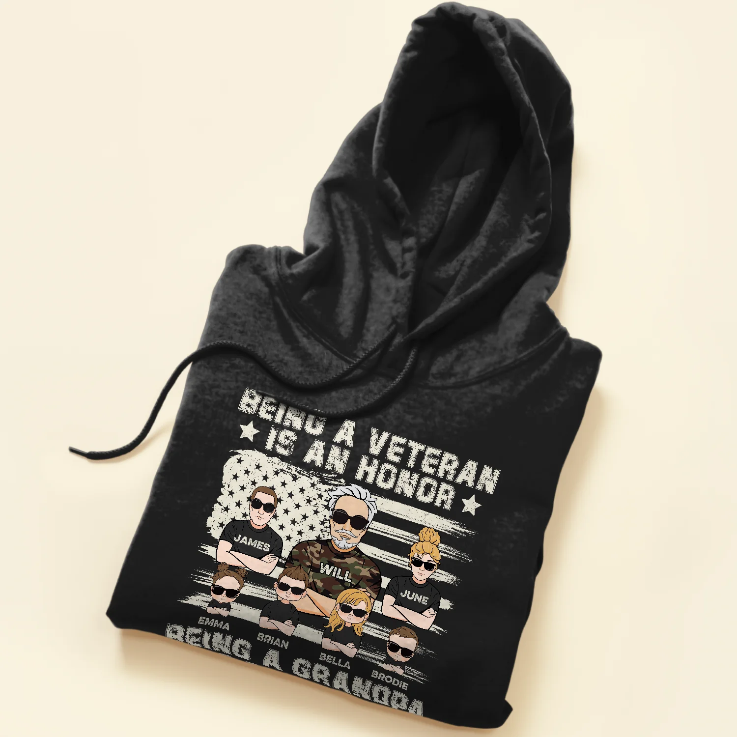 Being A Grandpa Is Priceless - Personalized Shirt - Father's Day, Birthday Gift For Veteran, Army Dad, Grandpa, Grandfather - From Son, Daughter, Granddaughters, Grandsons - Image 5