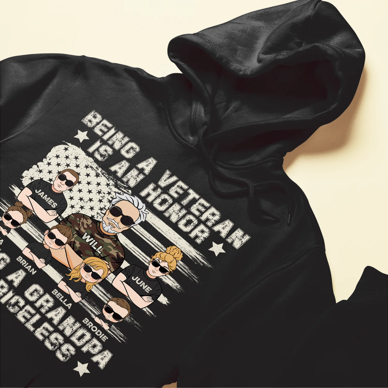 Being A Grandpa Is Priceless - Personalized Shirt - Father's Day, Birthday Gift For Veteran, Army Dad, Grandpa, Grandfather - From Son, Daughter, Granddaughters, Grandsons - Image 6