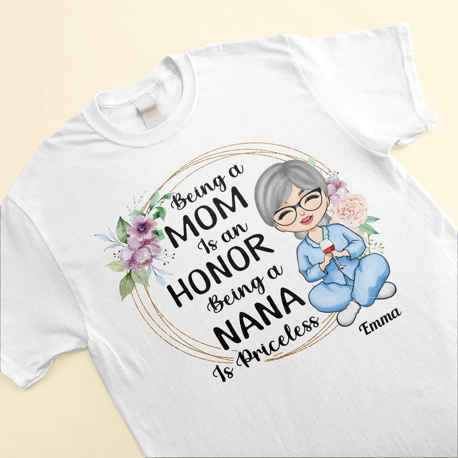 Being A Nana Is Priceless - Personalized Shirt - Birthday Mother's Day Gift For Grandma, Nana - Gift From Daughters, Sons, Husband - Image 3