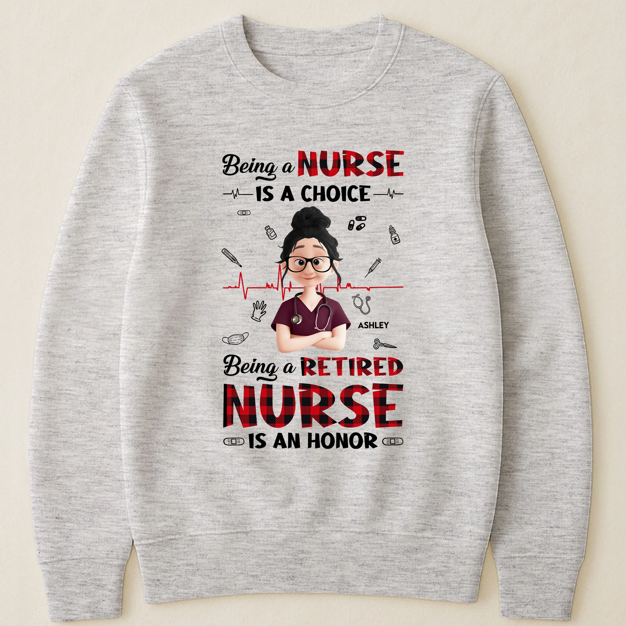 Being A Retired Nurse Is An Honor Retirement Gift - Personalized Shirt - Image 3