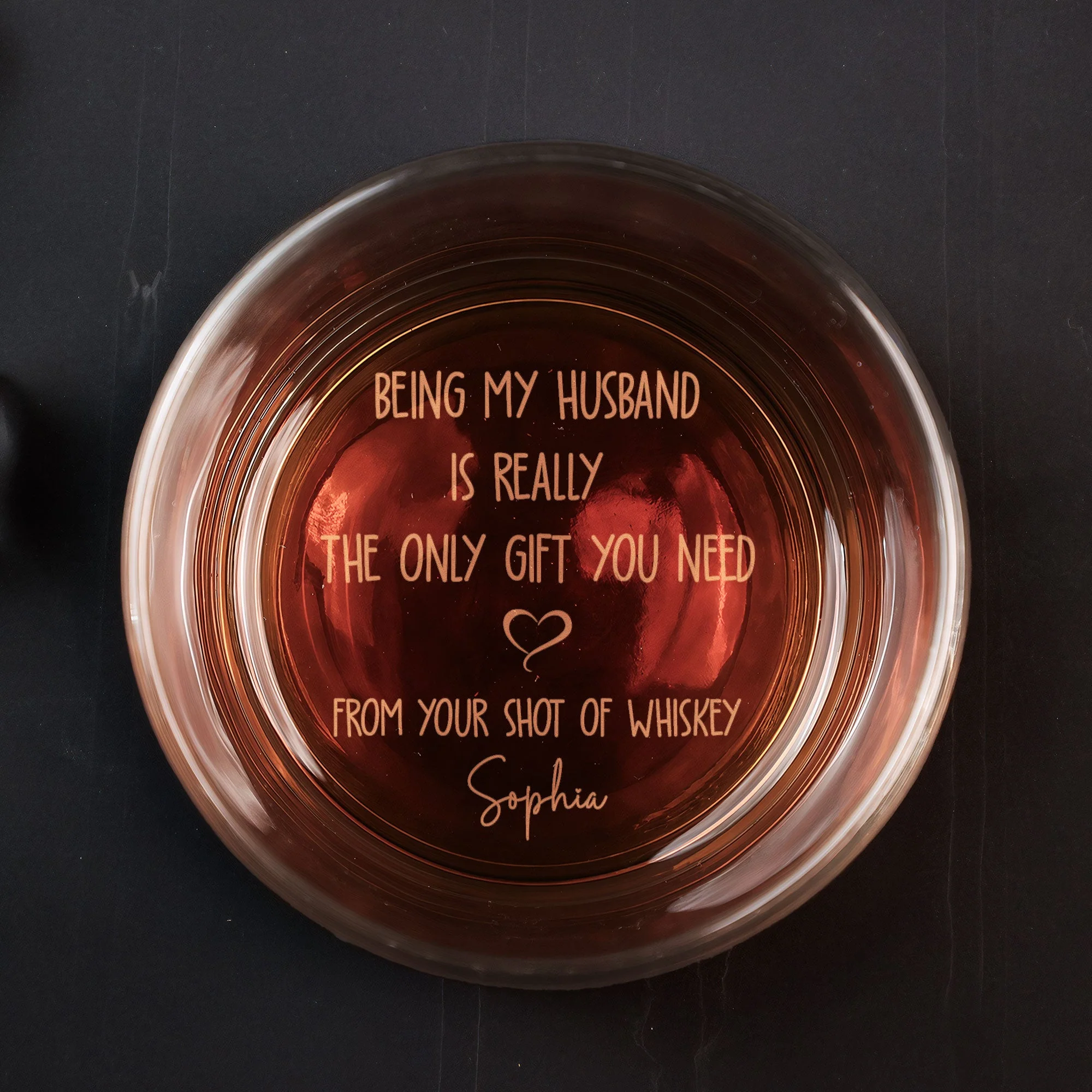 Being My Husband Is Really The Only Gift You Need - Personalized Engraved Whiskey Glass - Image 2