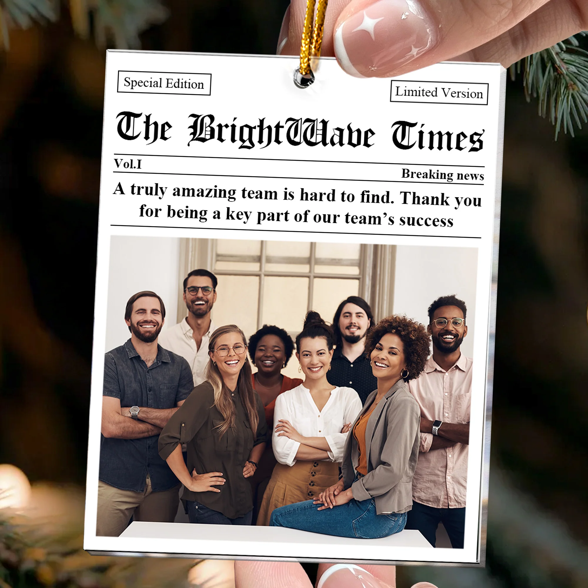 Best Bulk Christmas Gifts For Coworkers, Boss, Team - Best Deal - Personalized Acrylic Photo Ornament - Image 2