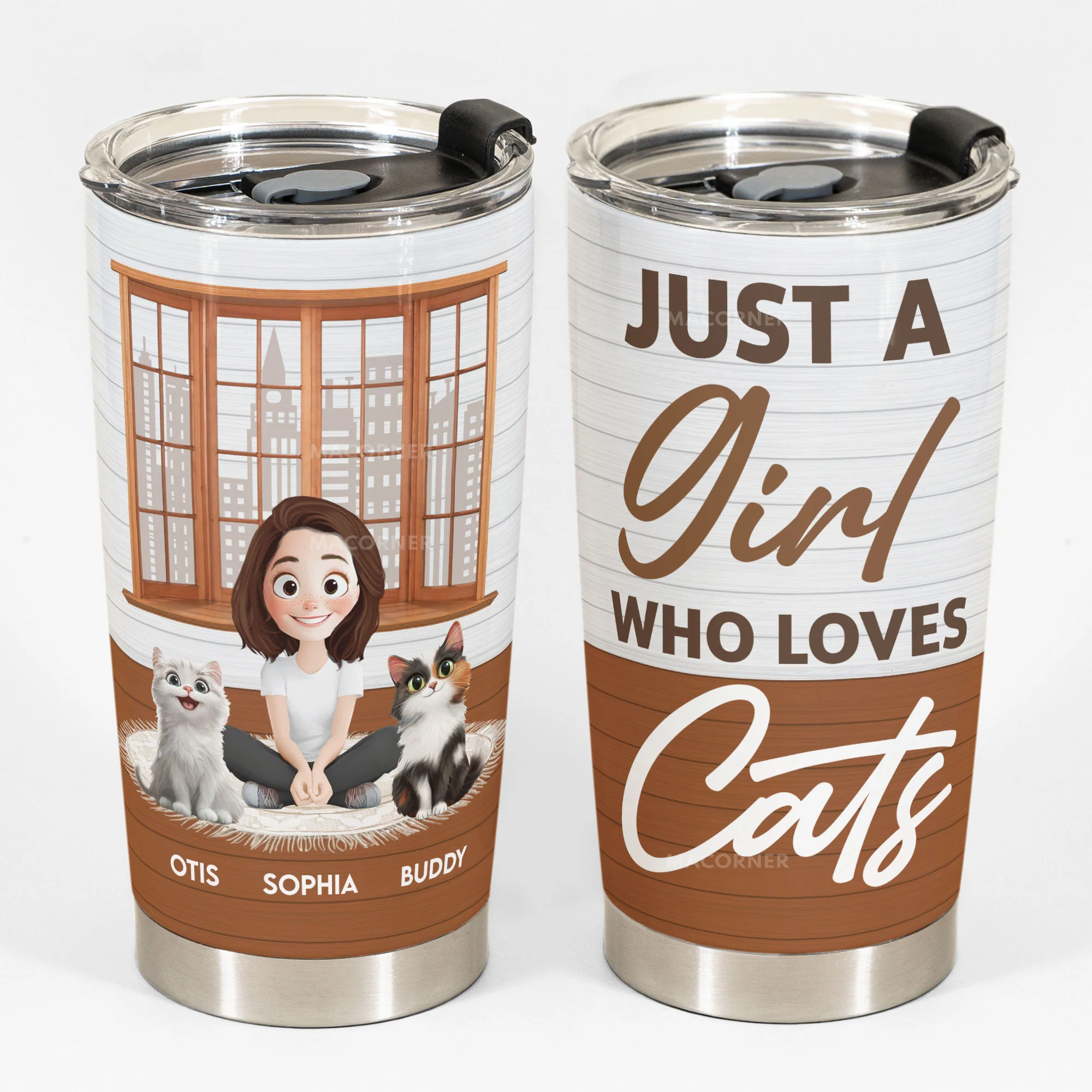 Best Cat Mom Ever - New Theme - Personalized Tumbler Cup - Image 2