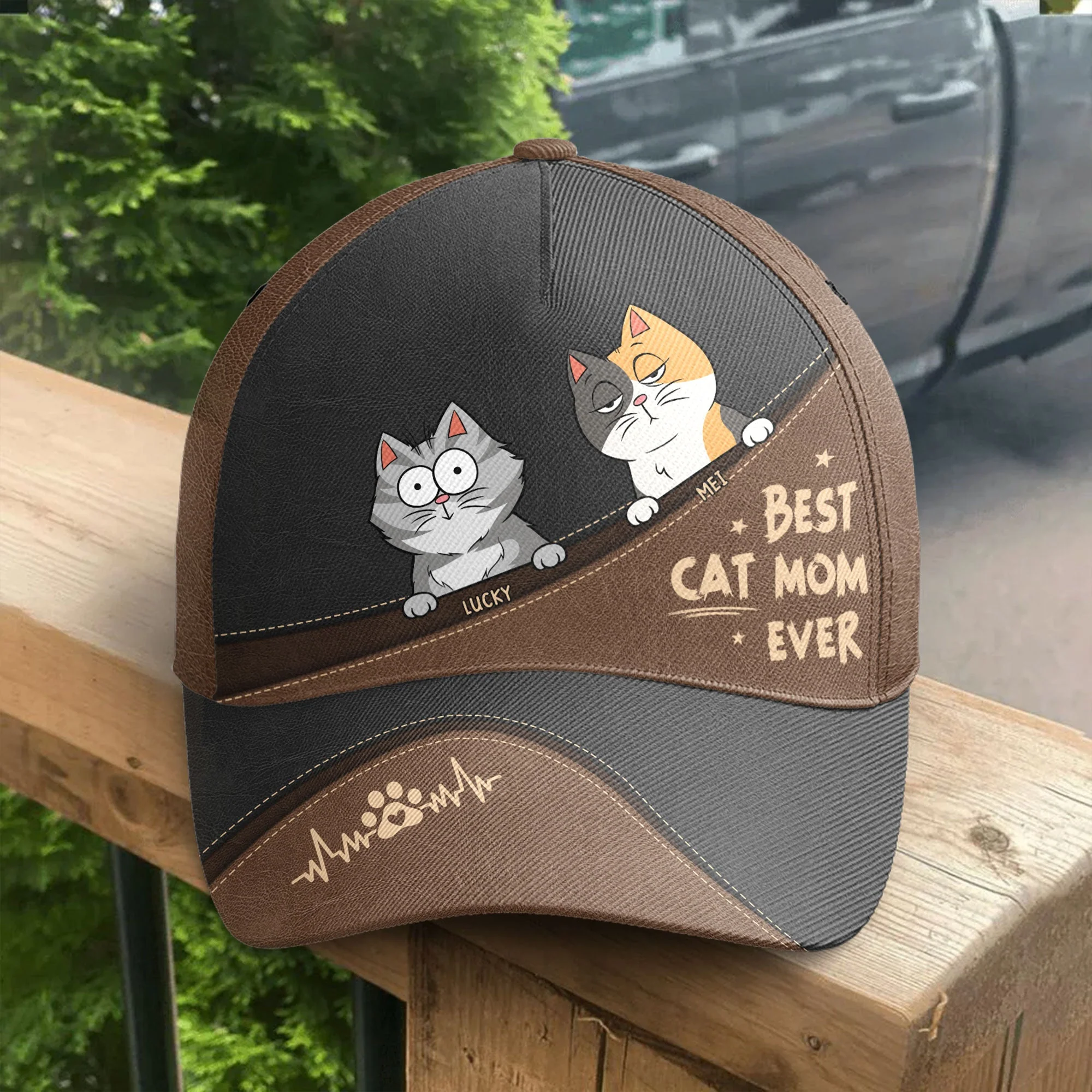 Best Cat Mom Ever - Personalized Classic Cap - Image 2