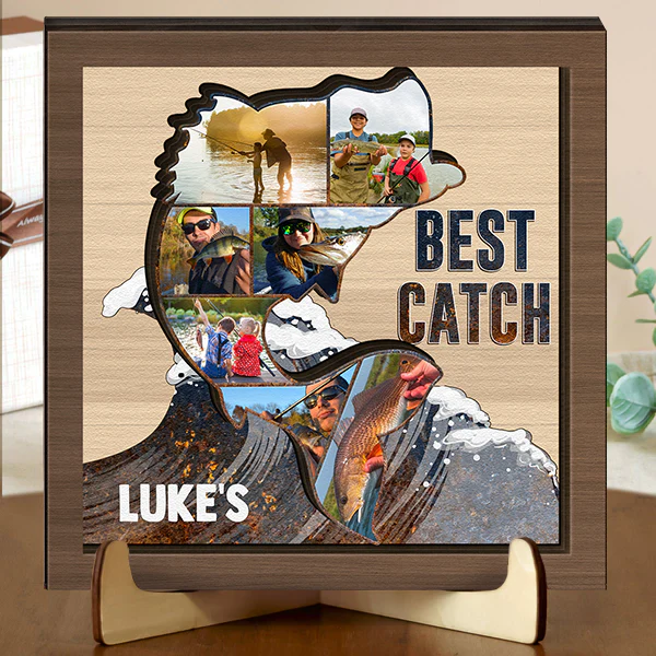 Best Catch - Personalized Wooden Photo Plaque - Image 2