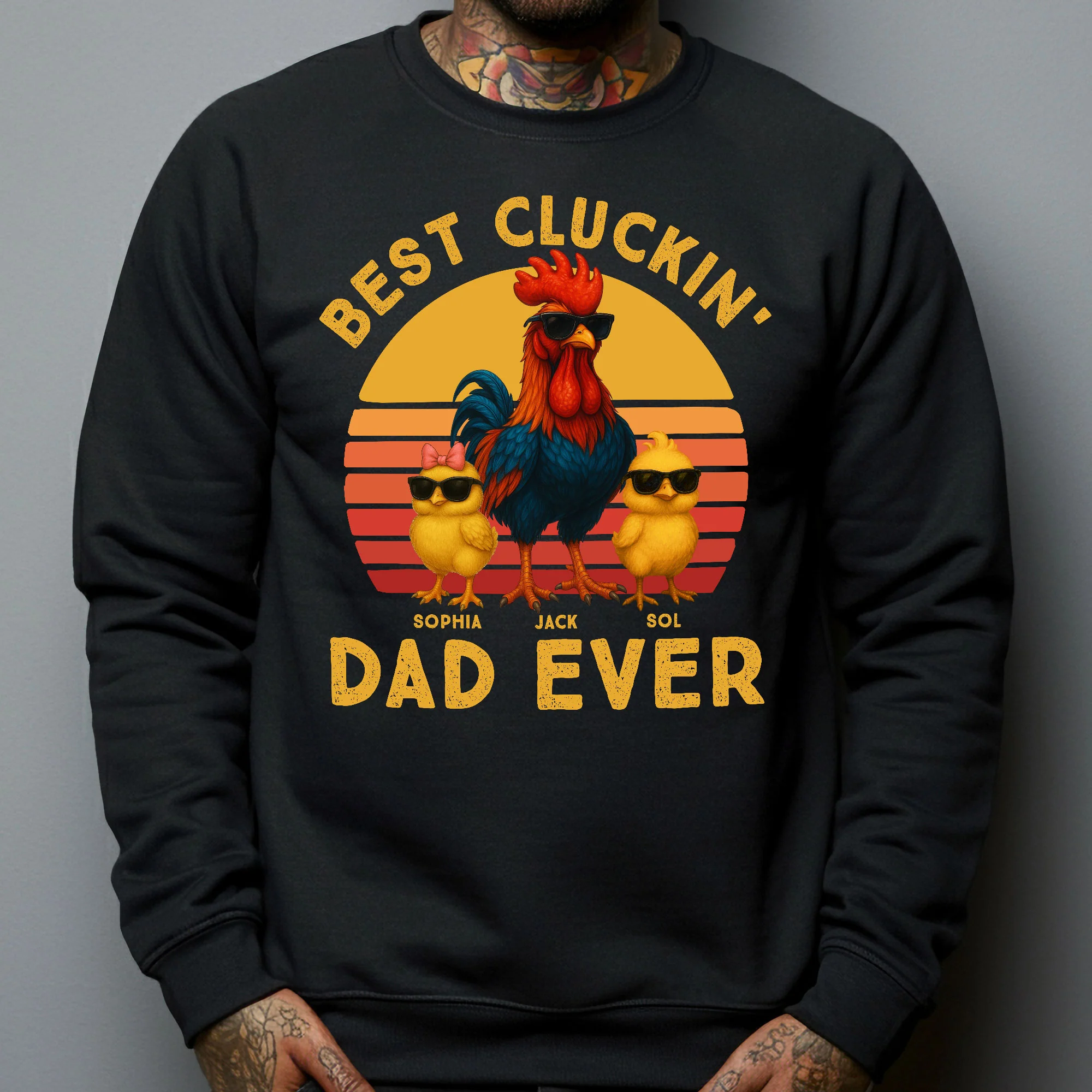 Best Cluckin' Dad Ever - Funny Father's Day Gifts - Personalized Shirt - Image 4