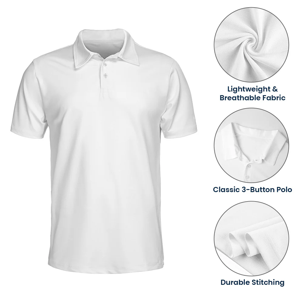 Best Dad By Par, Best Grandpa By Par, Father's Day Gift For Dad, Grandpa - Personalized Polo Shirt - Image 5