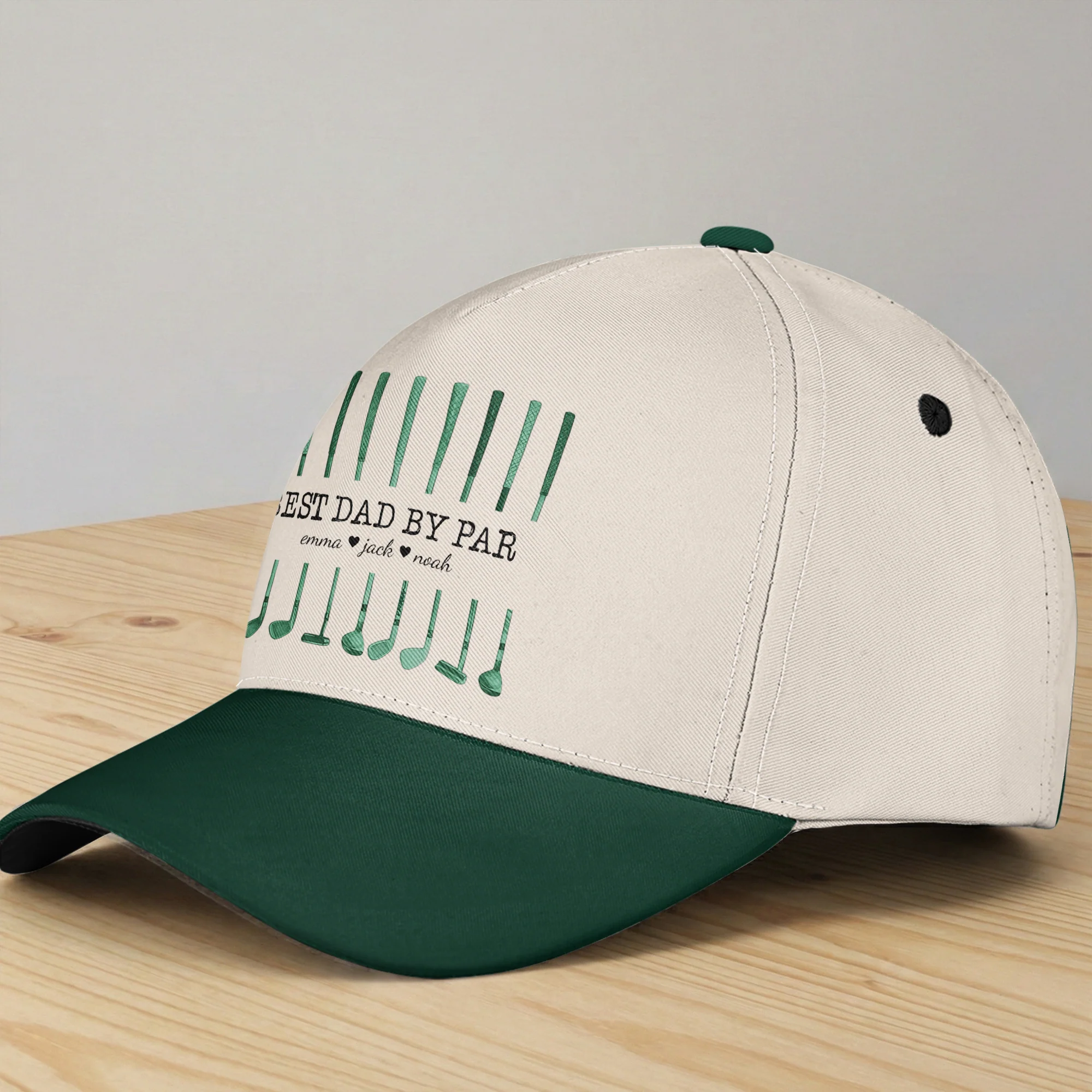 Best Dad By Par Custom Name Golf Dad Father's Day Gift For Dad, Husband - Personalized Classic Cap - Image 3