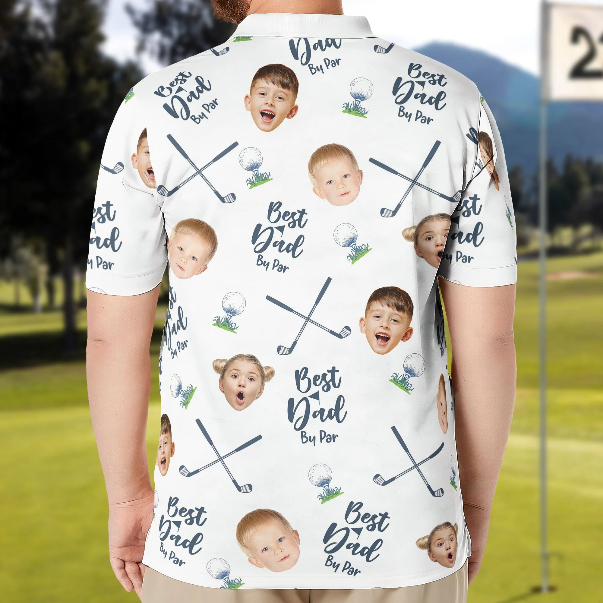 Best Dad By Par - Personalized Photo Polo Shirt - Gift For Dad - Image 4