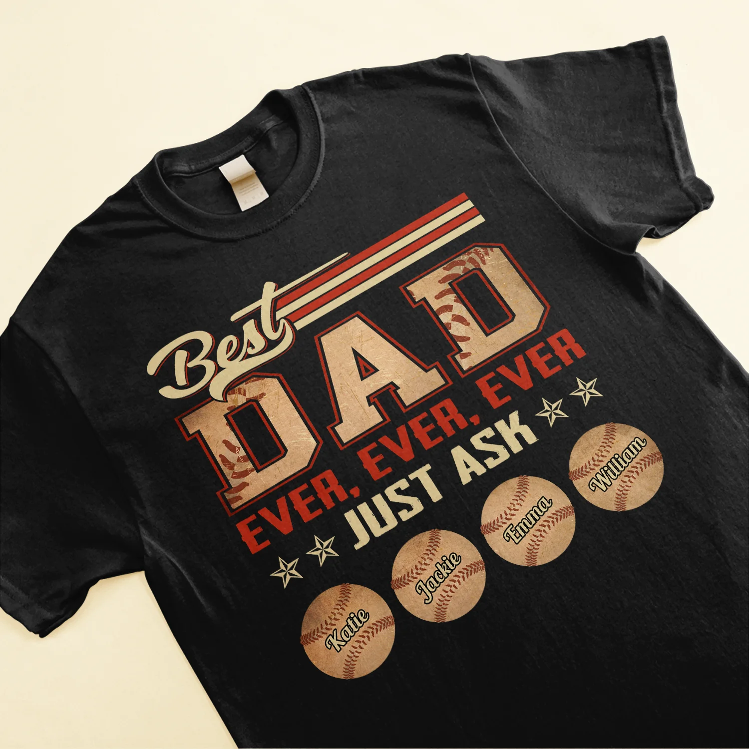Best Dad Ever Baseball Dad - Personalized Shirt - Birthday Father's Day Gift For Dad, Baseball Dad, Husband - Gift From Sons, Daughters, Wife - Image 3