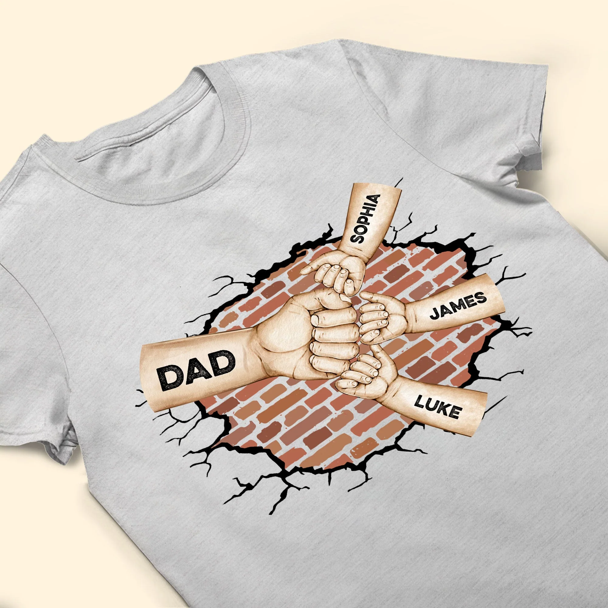 Best Dad Ever Custom Fist Bump - Personalized Shirt - Image 4