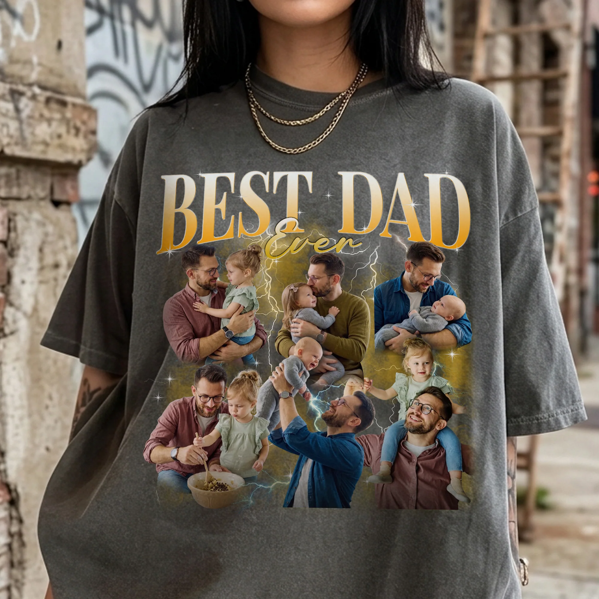 Best Dad Ever Custom Photo - Personalized Shirt - Image 6