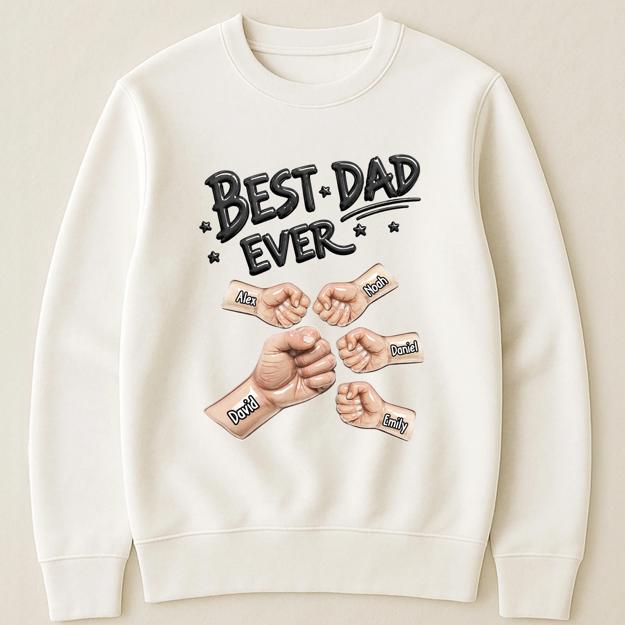 Best Dad Ever Fist Bump New Version Father's Day Gift For Husband, Dad - Personalized Shirt - Image 4
