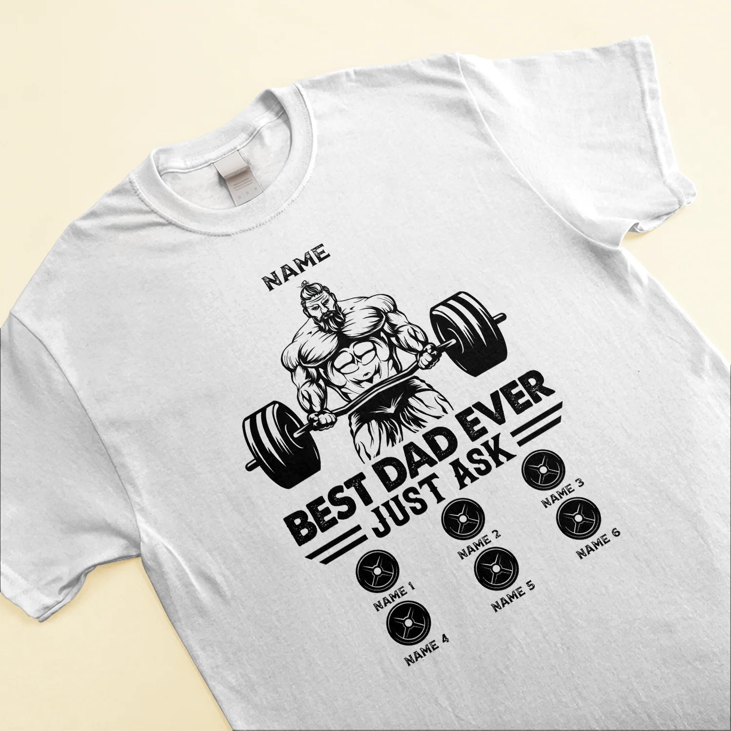 Best Dad Ever Just Ask - Personalized Shirt - BirthdayGift For Gymer - Old Man Lifting - Image 2