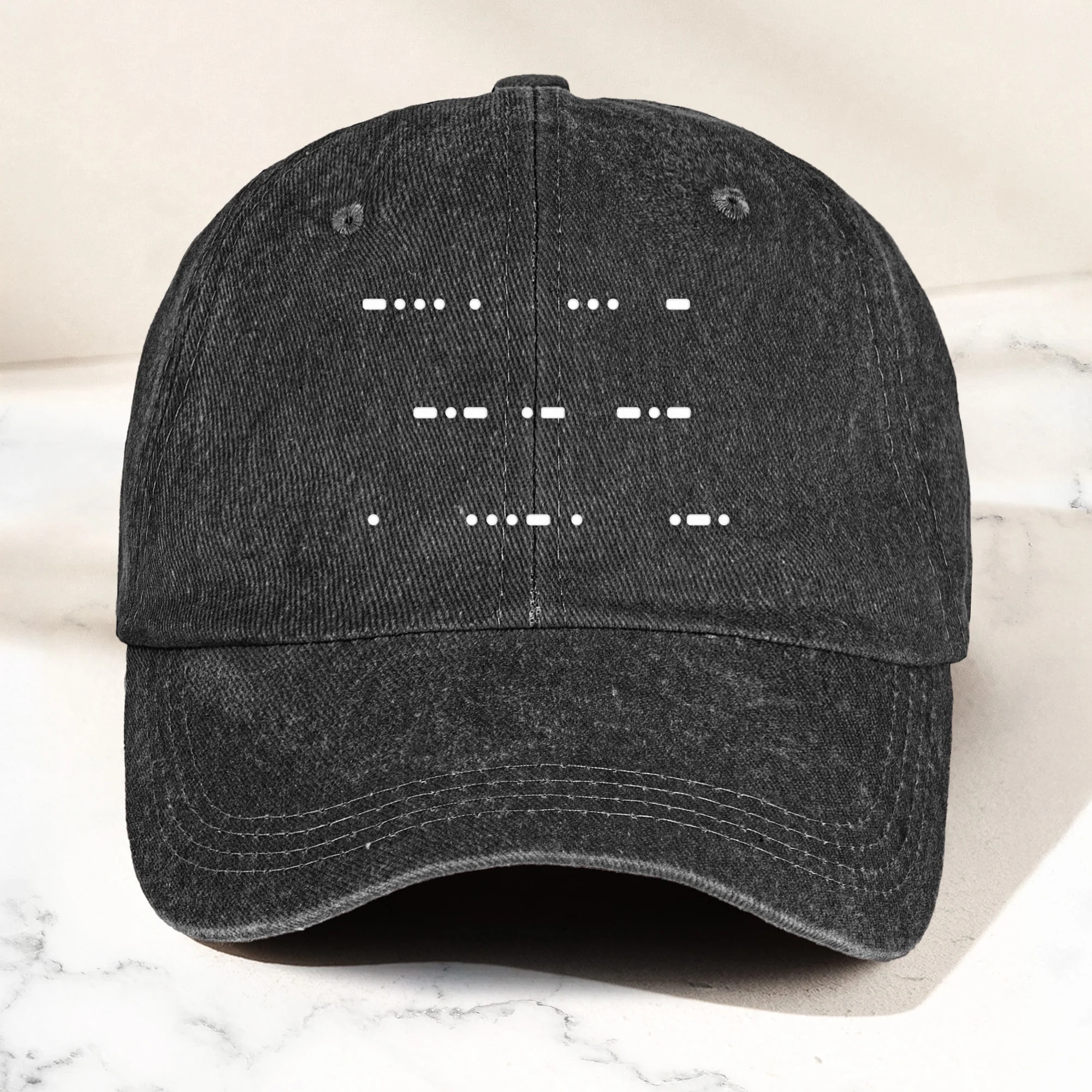 Best Dad Ever Morse Code Hidden Message - Personalized Cap