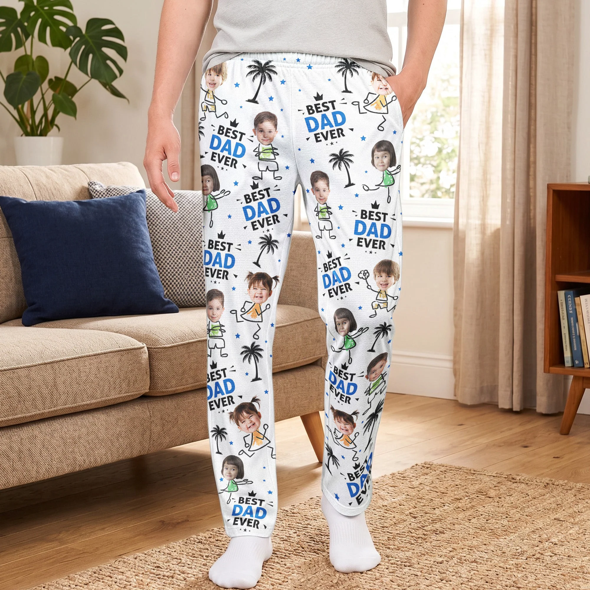 Best Dad Ever New Version Father's Day Gift For Dad, Husband, Grandpa - Personalized Lounge Pants - Image 4
