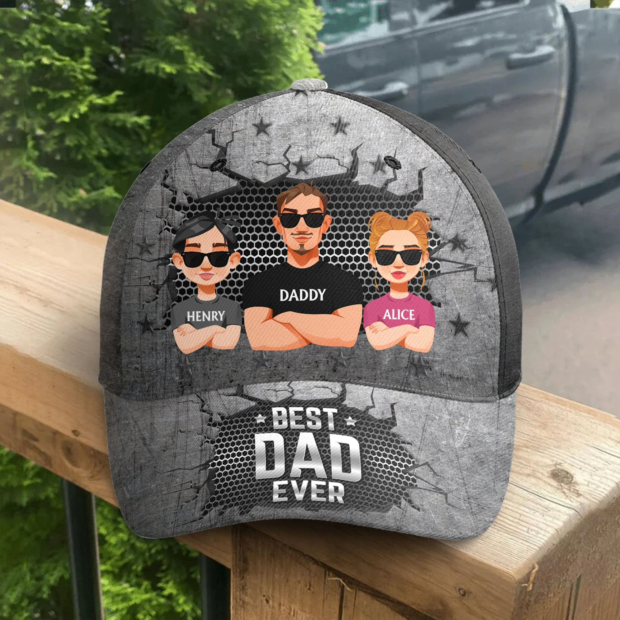 Best Dad Ever - Personalized Classic Cap - Image 2