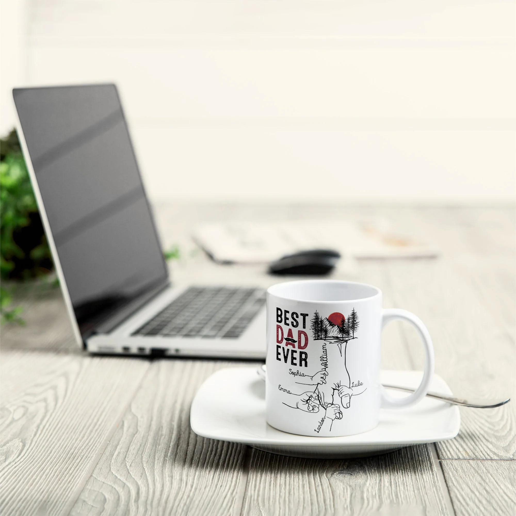 Best Dad Ever - Personalized Mug - Image 3