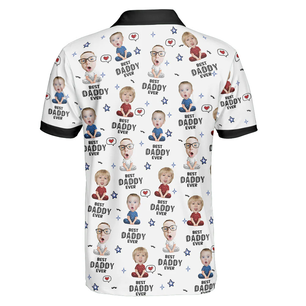 Best Dad Ever - Personalized Photo Polo Shirt - Image 6