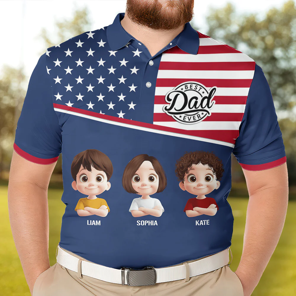 Best Dad Ever - Personalized Polo Shirt - Image 2