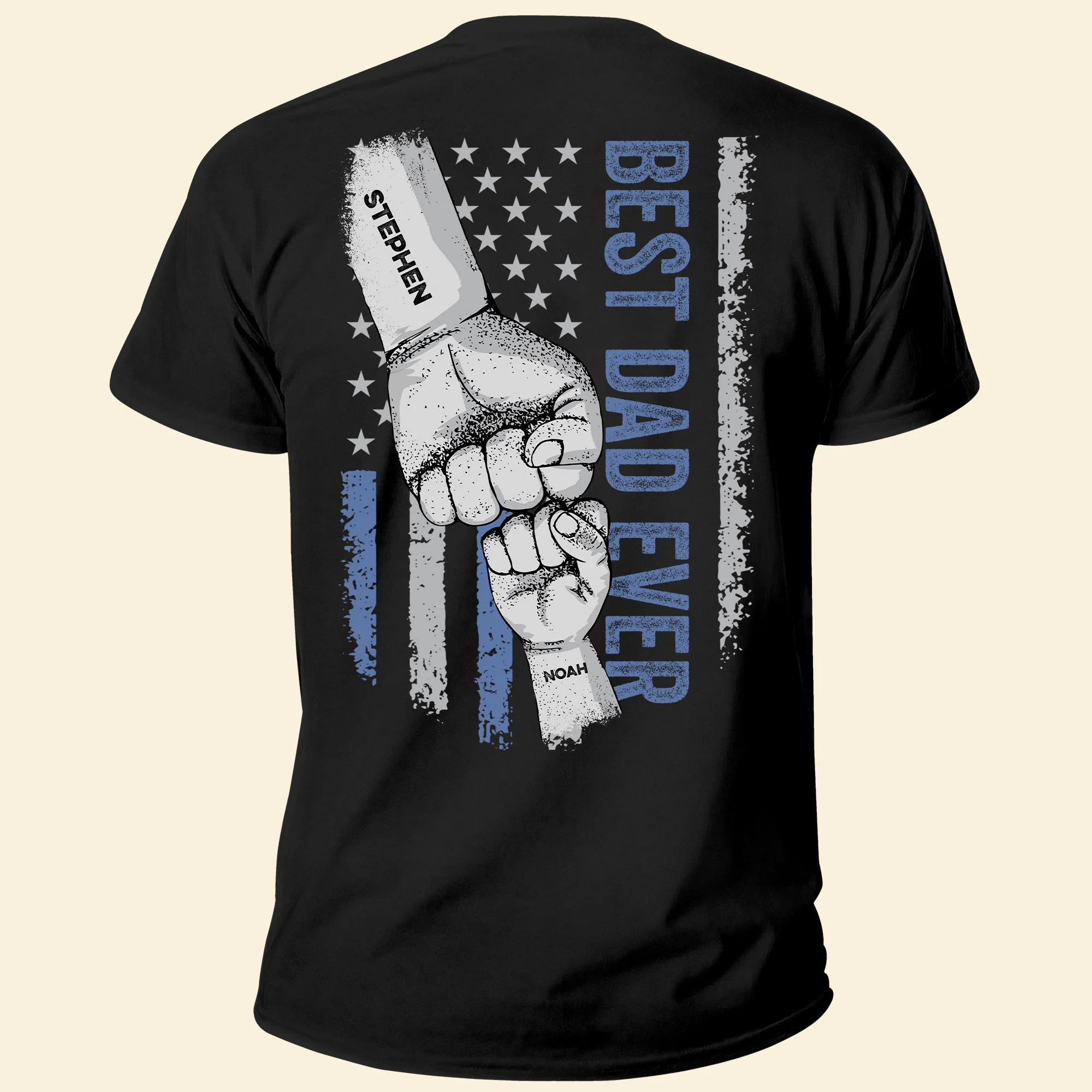 Best Dad Ever - Personalized Back Printed Shirt Father's Day - Image 3