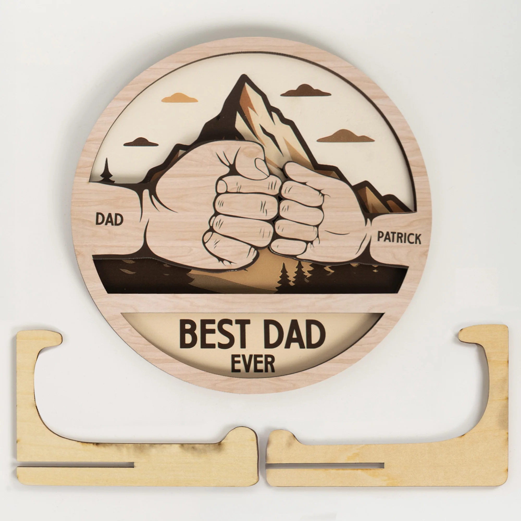 Best Dad Ever - Personalized Wooden Plaque - Image 5