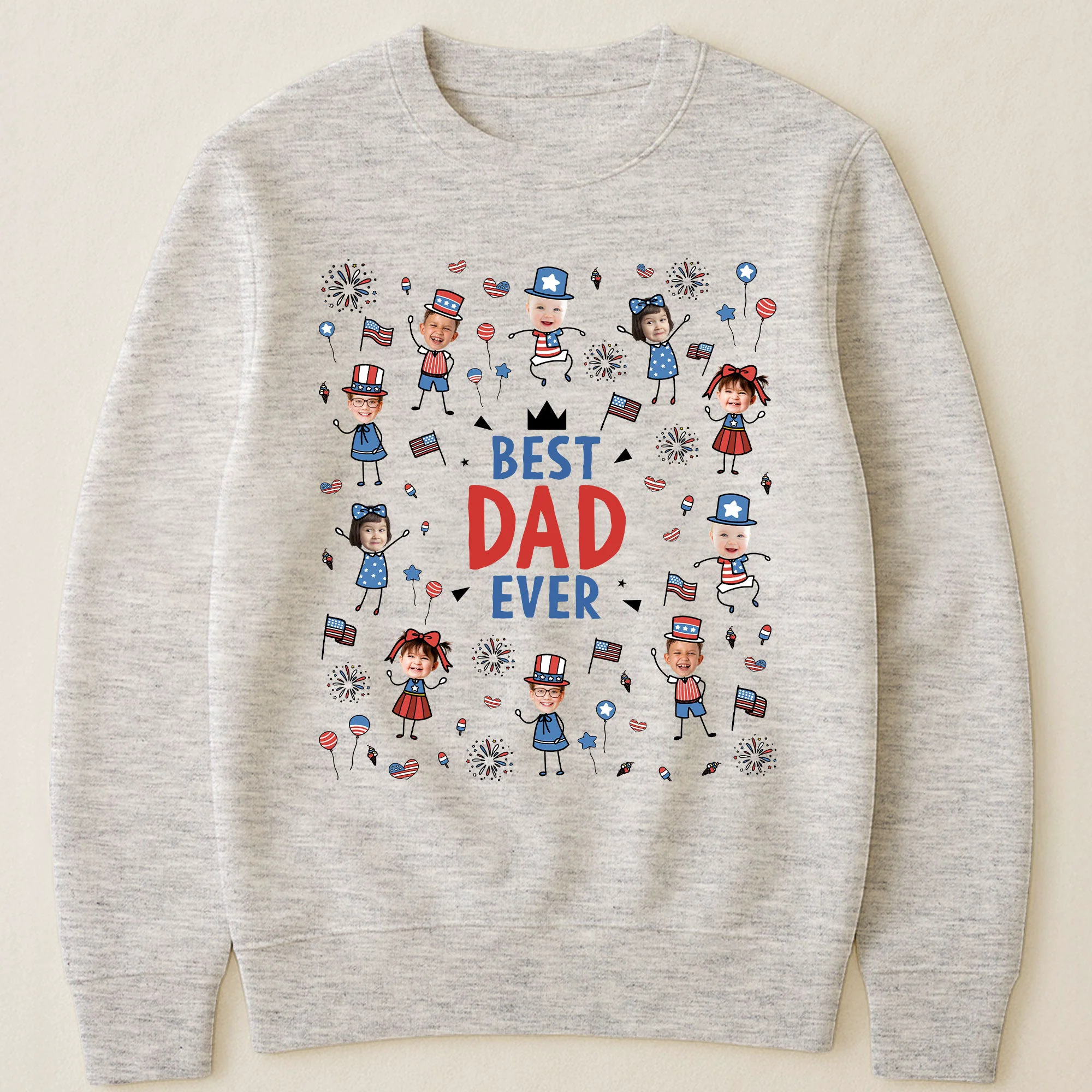 Best Dad Ever USA Flag - Personalized Shirt - Image 2