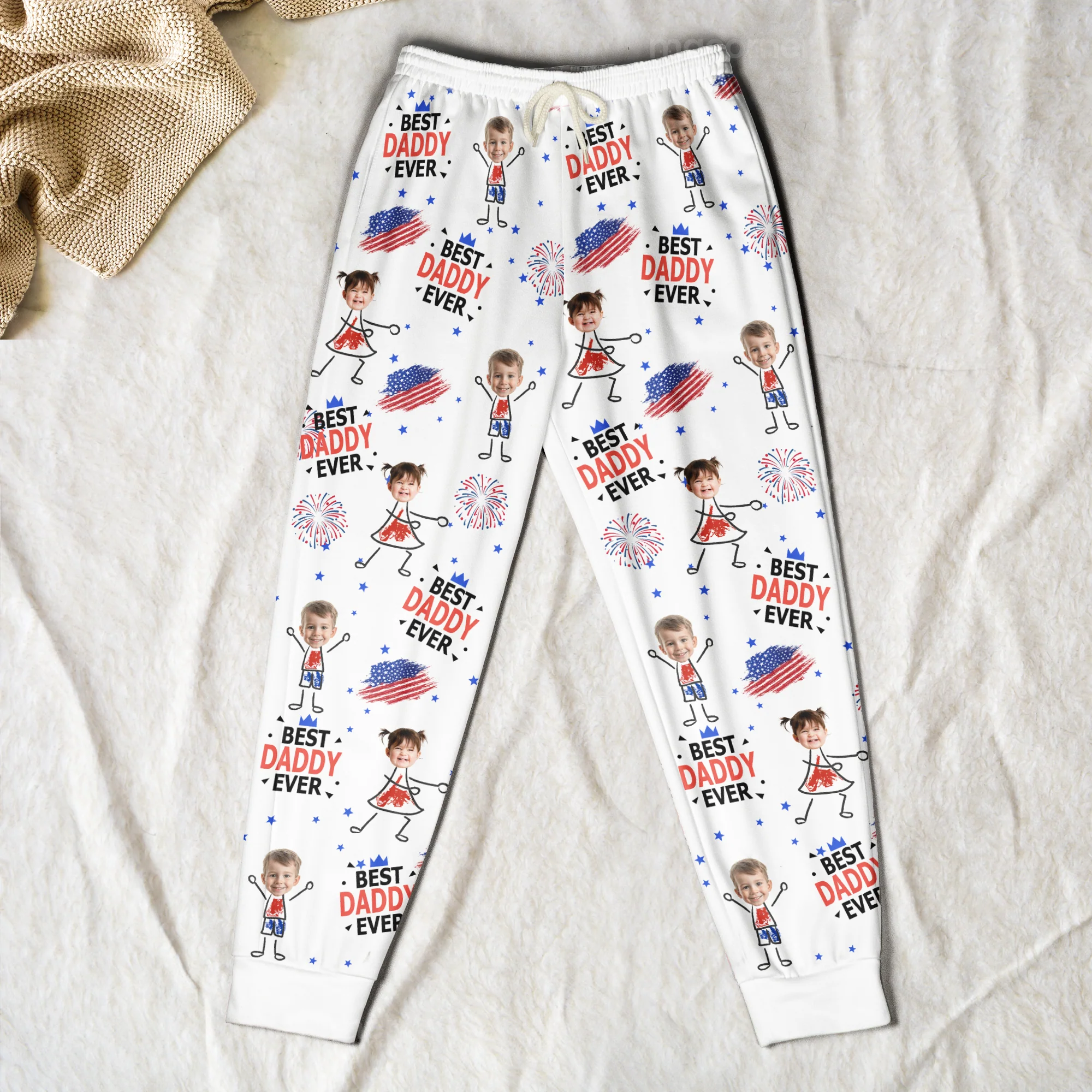 Best Dad Grandpa Ever Custom Photo - Personalized Lounge Pants - Image 9