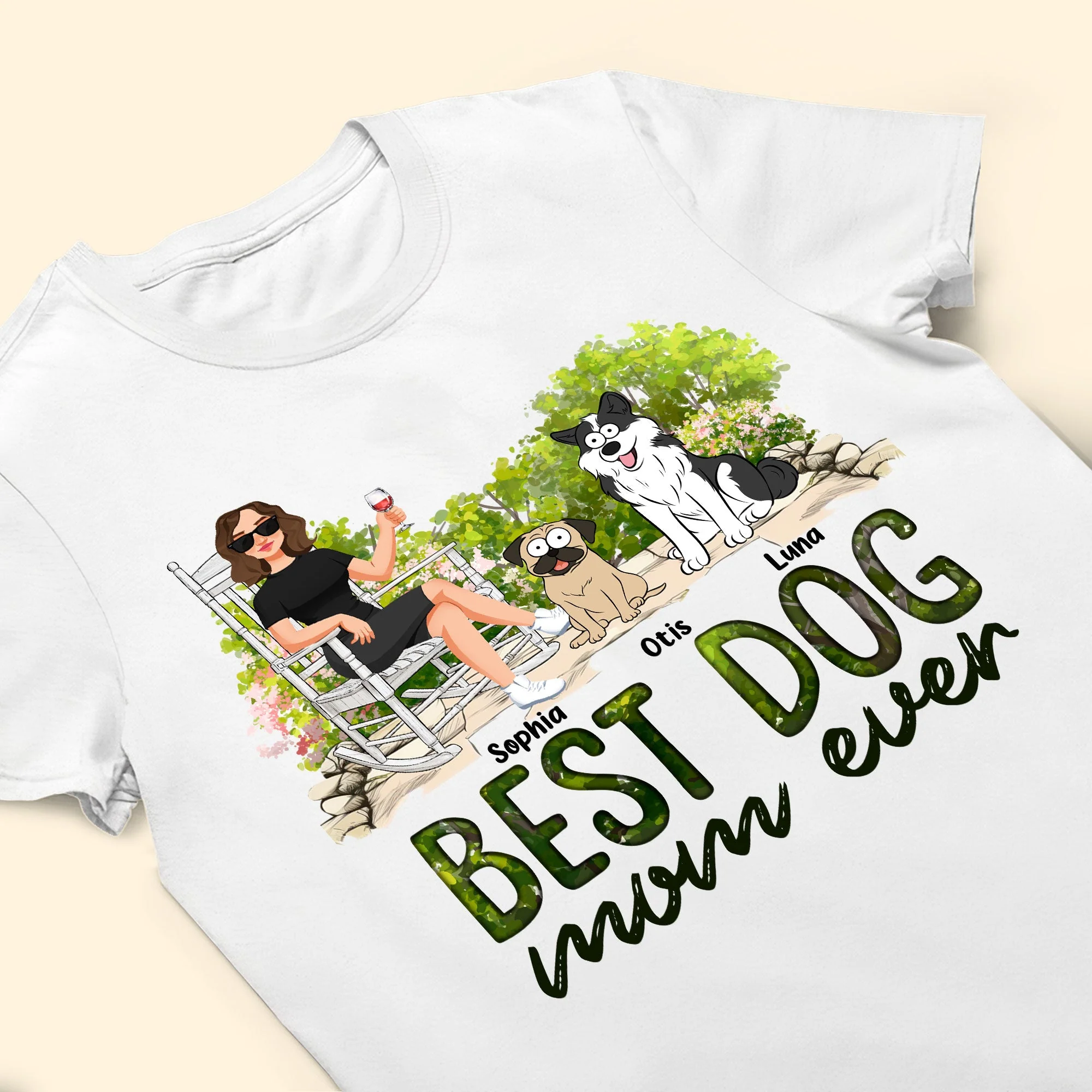 Best Dog Mom Ever - Personalized Shirt - Image 3