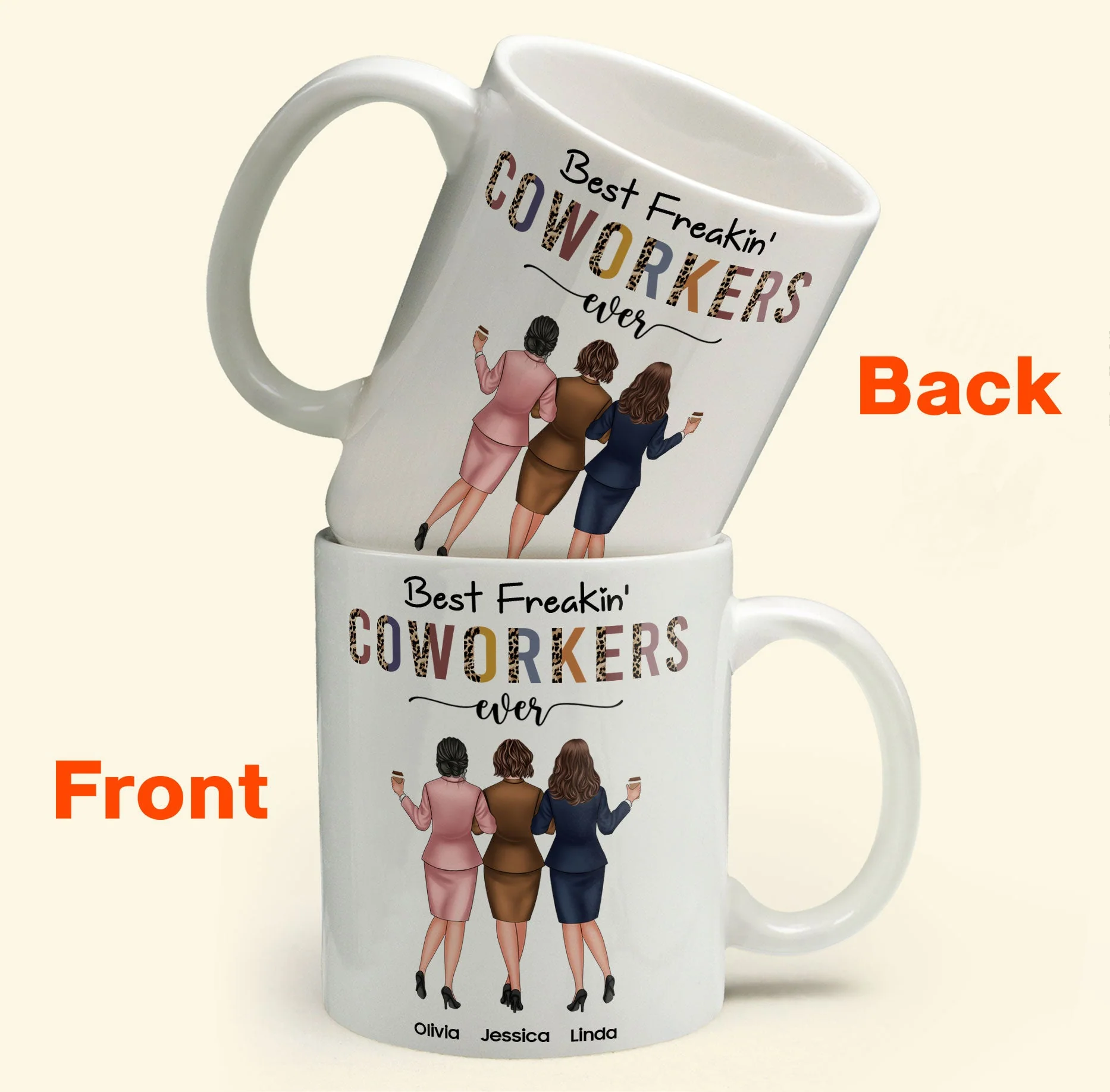 Best Freakin' Coworkers Ever - Personalized Mug - Image 2