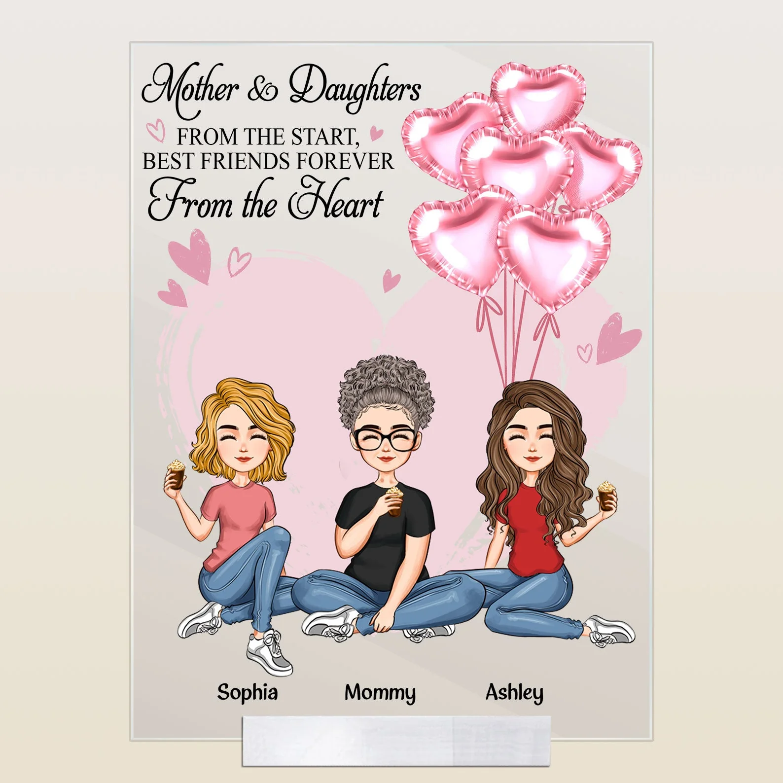 Best Friends Forever From The Heart - Personalized Acrylic Plaque - Mother's Day, Loving, Birthday Gift For Mom, Mother, Mama - Image 4