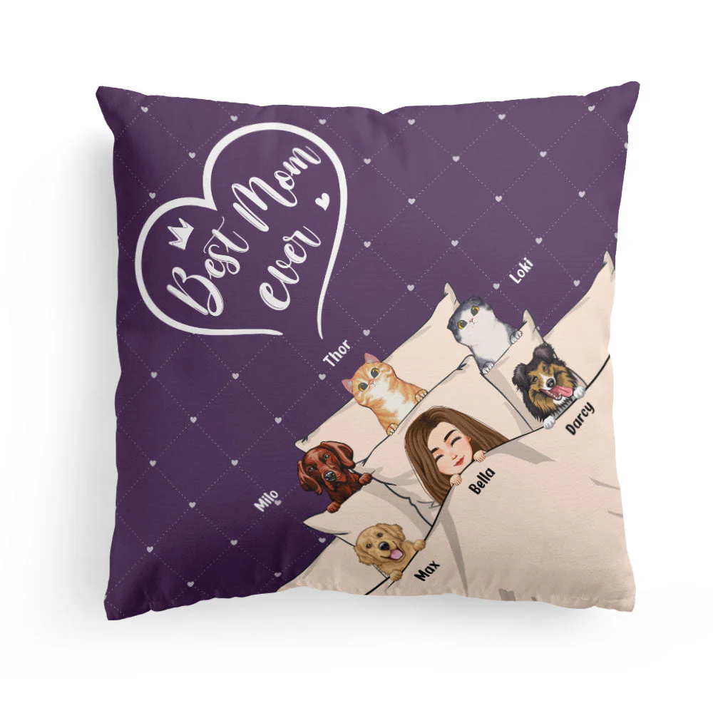 Best Fur Mama Ever - Personalized Pillow (Insert Included) - Image 2