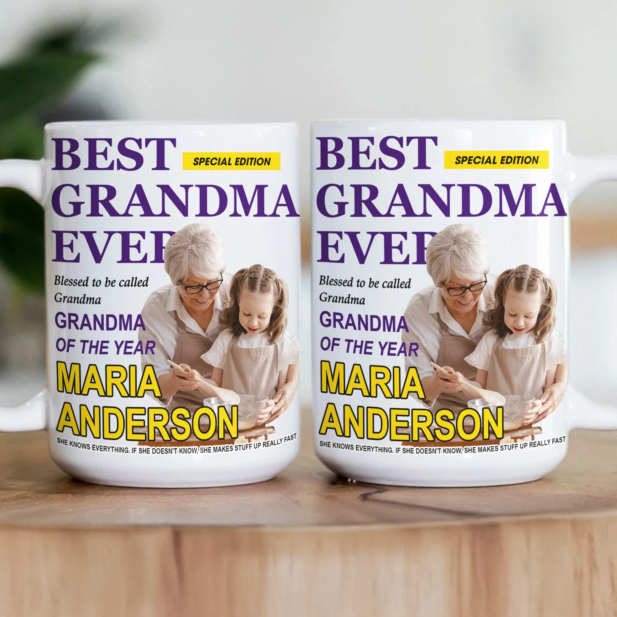 Best Grandma Ever Special Edition - Personalized Photo Mug - Image 4