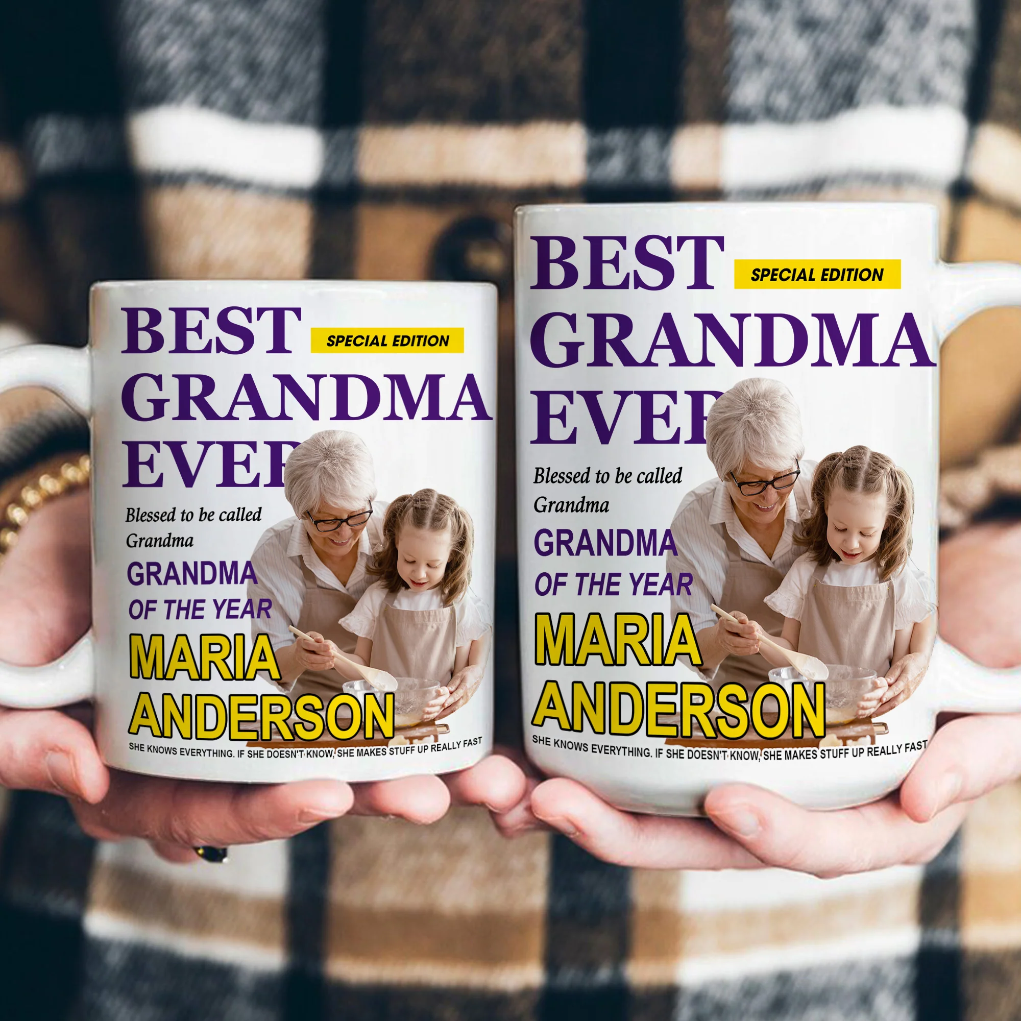 Best Grandma Ever Special Edition - Personalized Photo Mug - Image 5