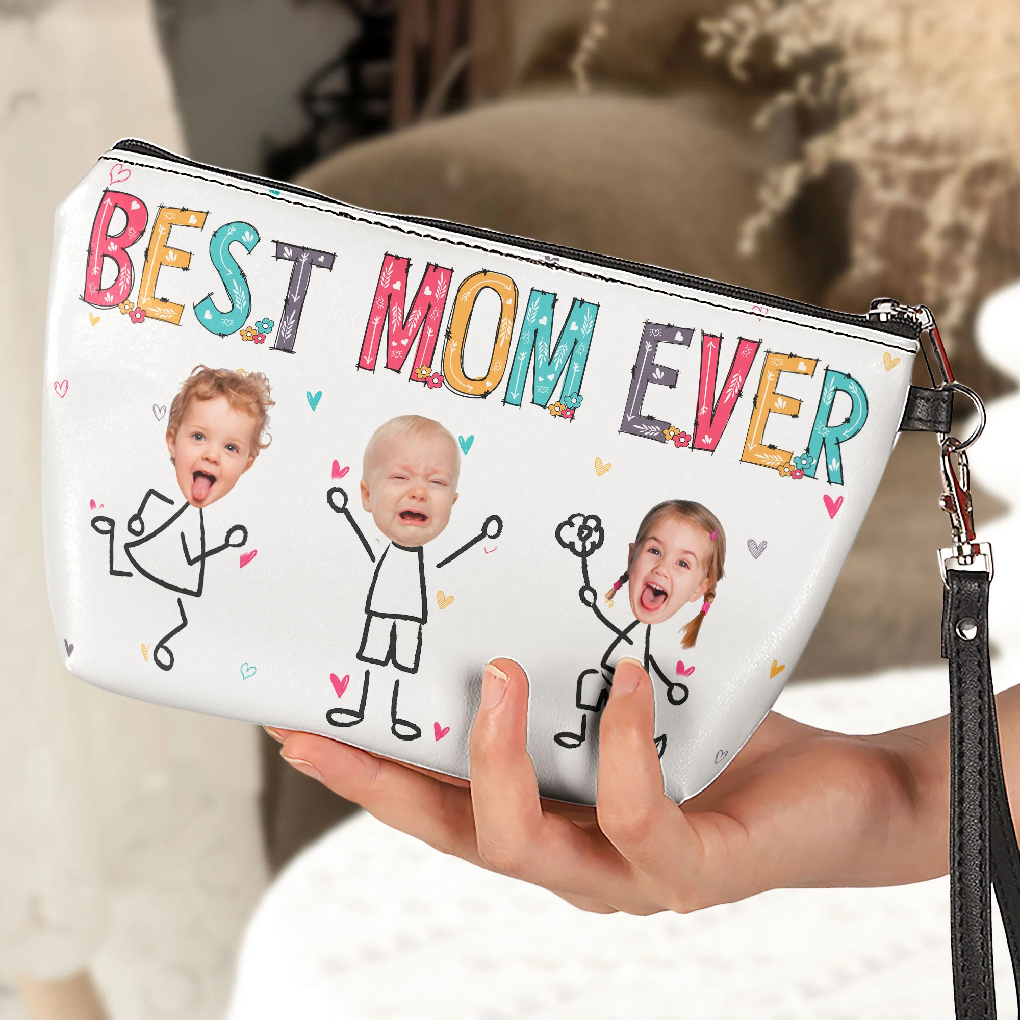 Best Mama Best Nana Ever - Personalized Cosmetic Bag - Image 4
