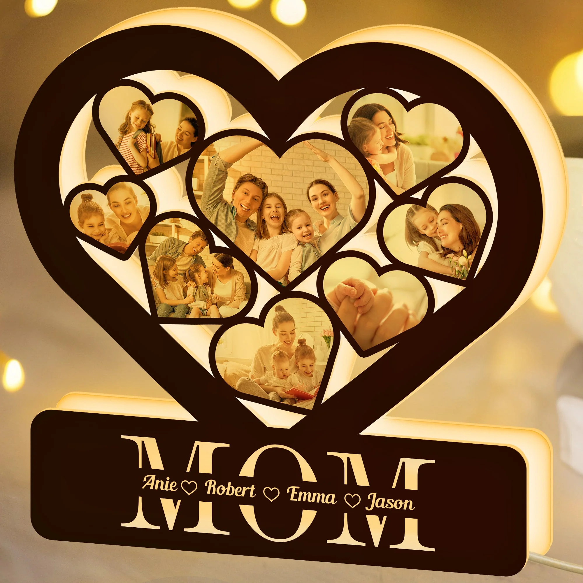 Best Mom Custom Multi Photo Mother's Day - Personalized Light Box - Image 4