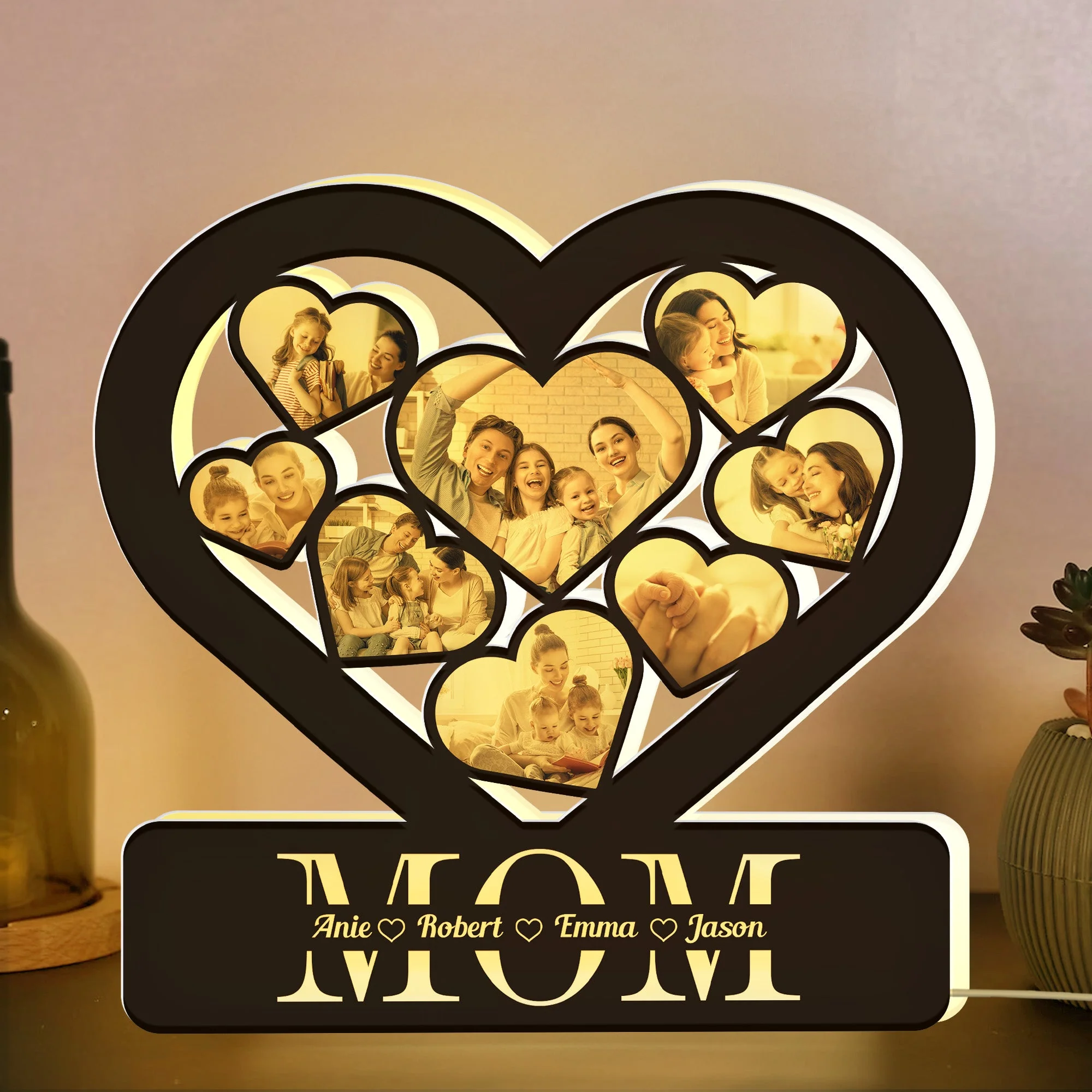 Best Mom Custom Multi Photo Mother's Day - Personalized Light Box - Image 5