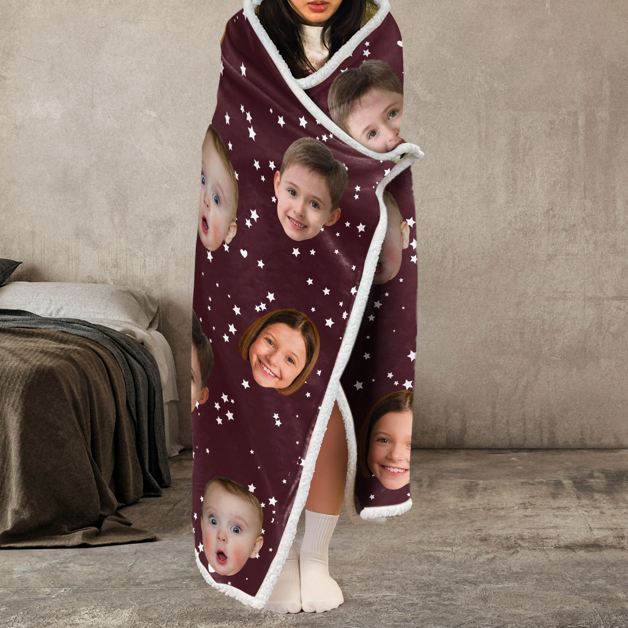 Best Mom Ever, Best Dad Ever - Personalized Photo Wearable Blanket Hoodie - Image 2