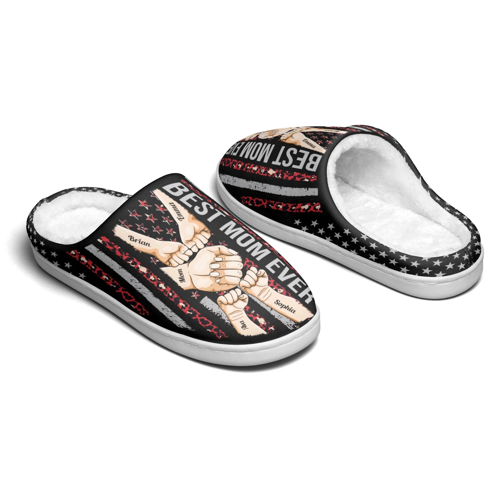Best Mom Ever Leopard Version - Personalized Slippers - Image 2