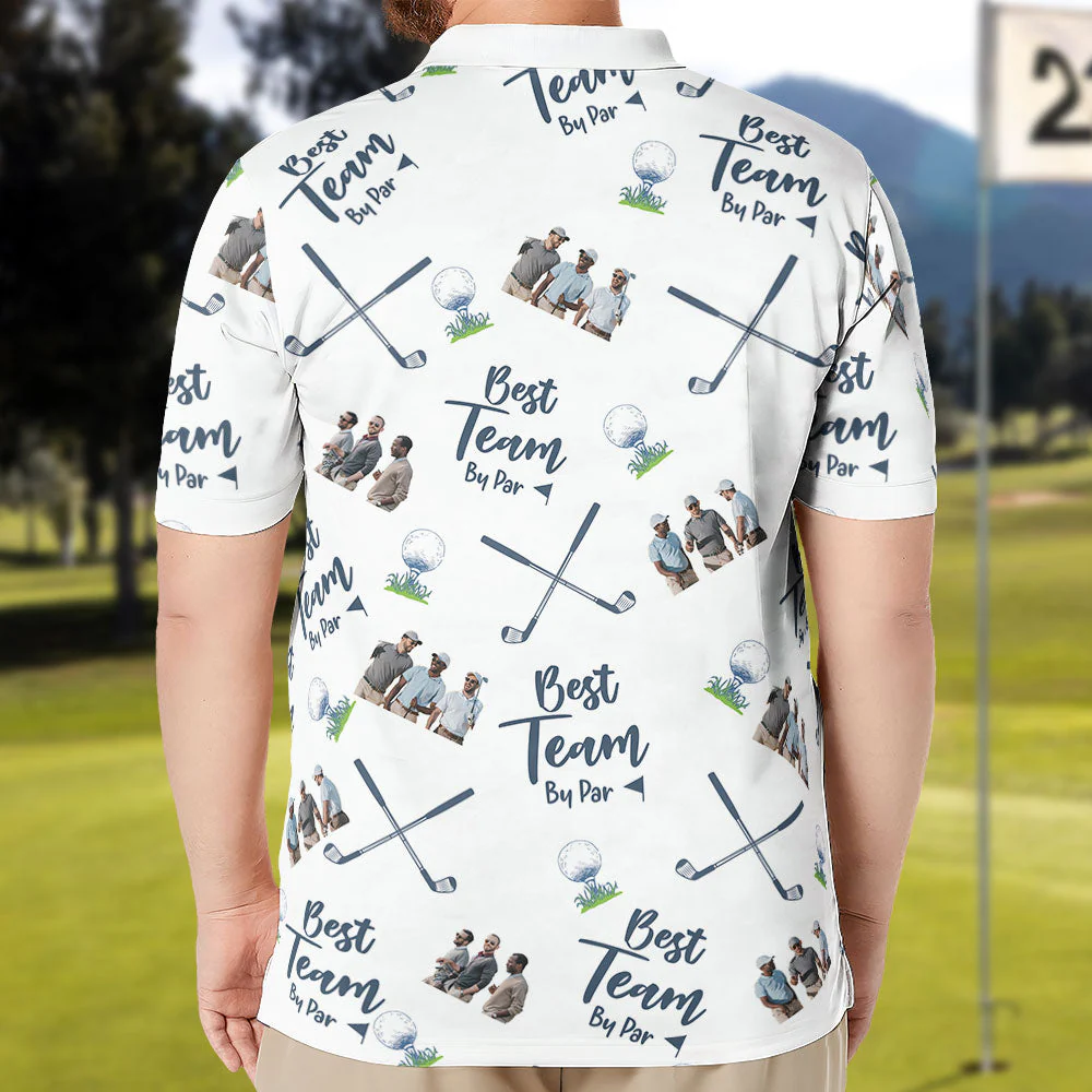 Best Team By Par - Personalized Photo Polo Shirt - Image 4